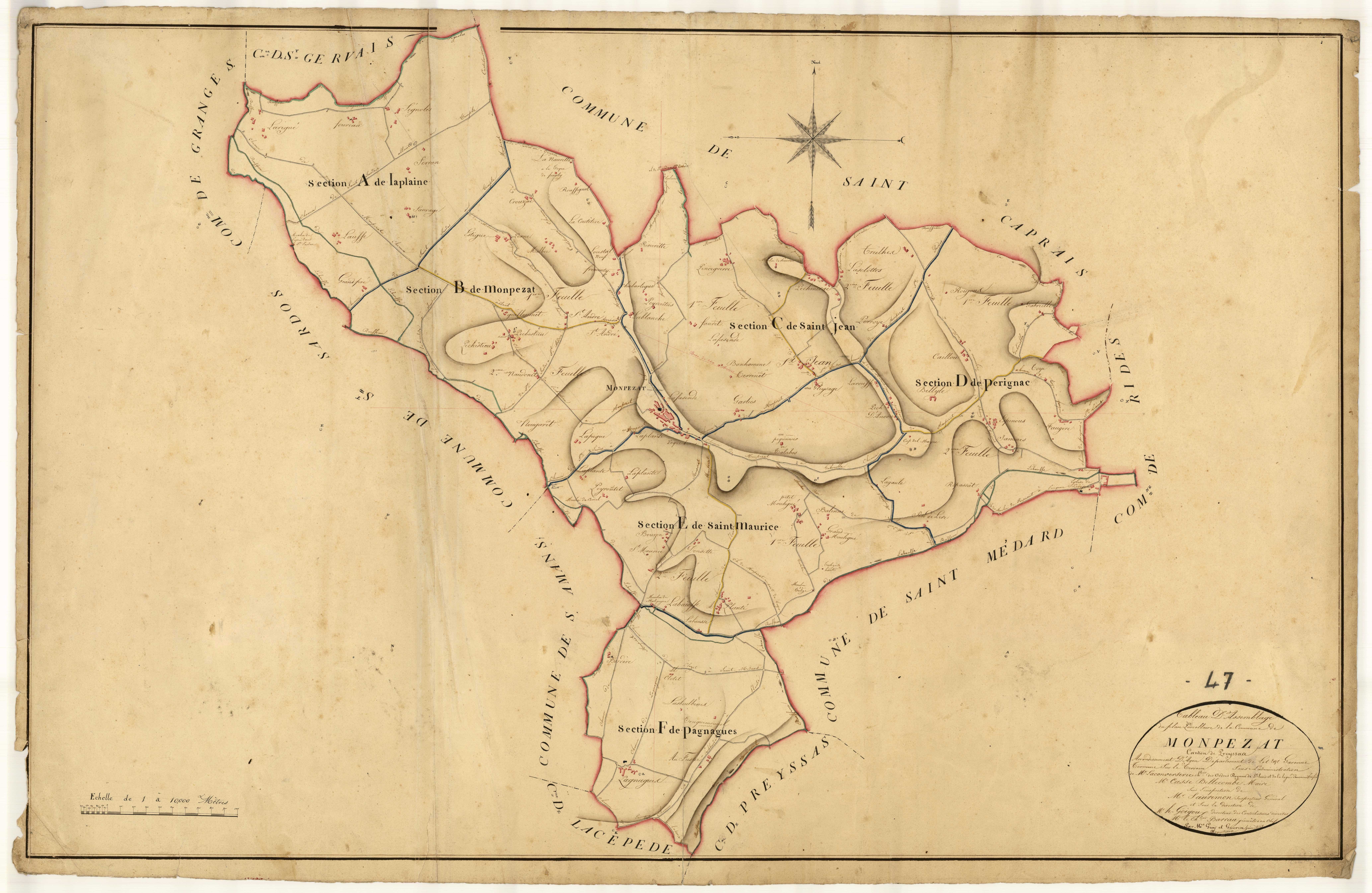 Plan napoléonien, atlas-TA, Montpezat-d’Agenais