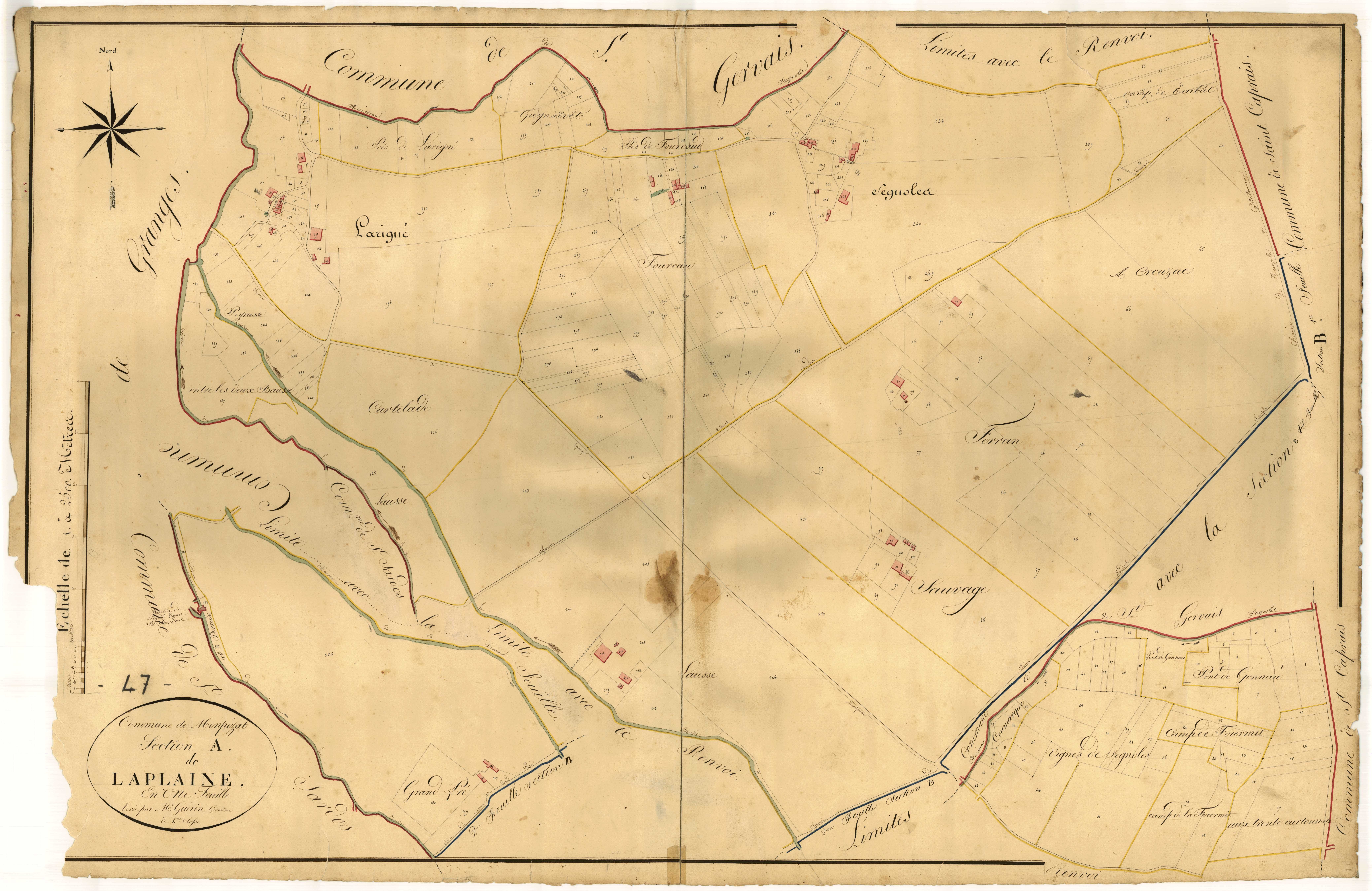 Plan napoléonien, atlas-A La Plaine, Montpezat-d’Agenais