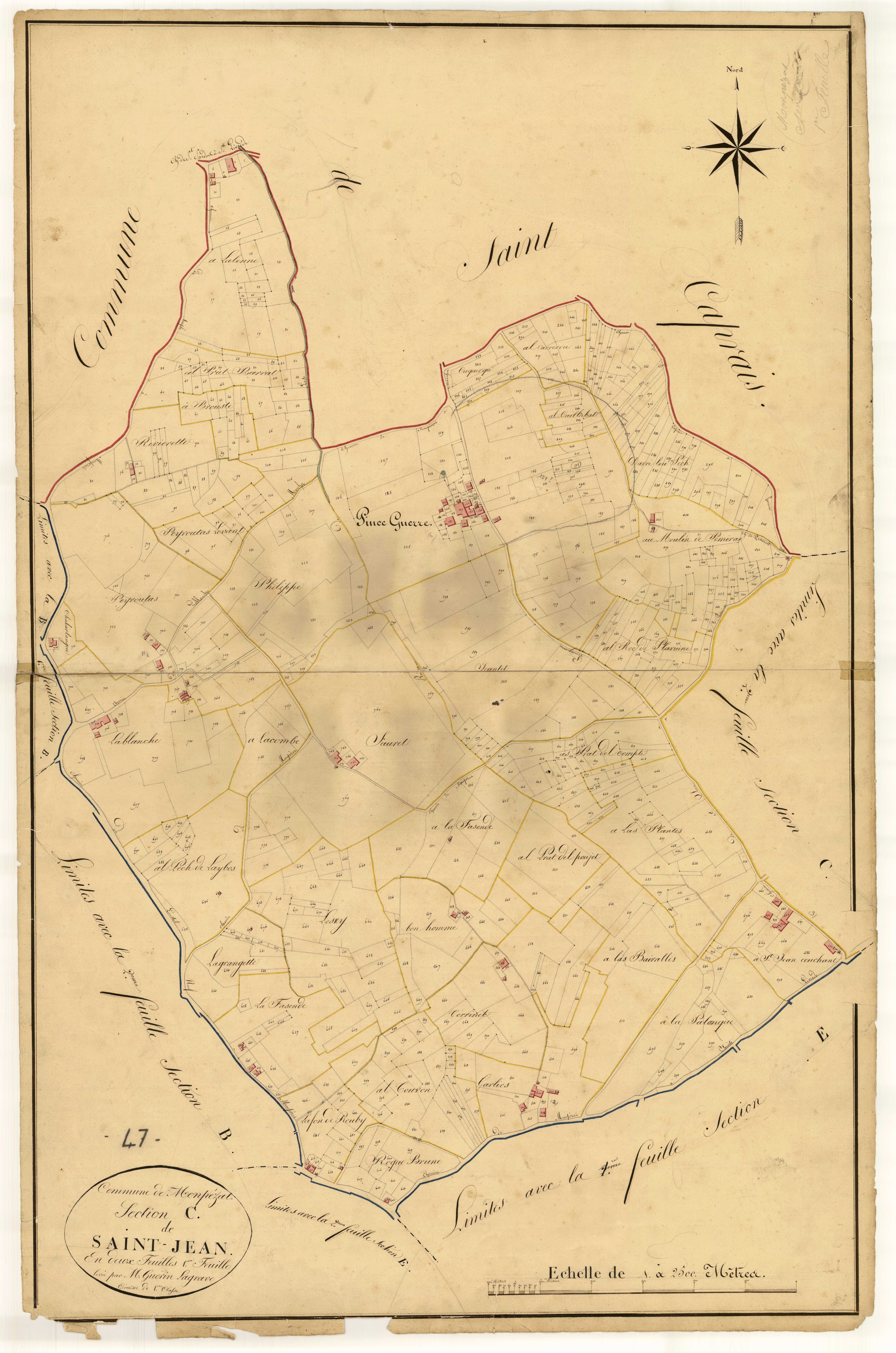 Plan napoléonien, atlas-C1 Saint-Jean, Montpezat-d’Agenais