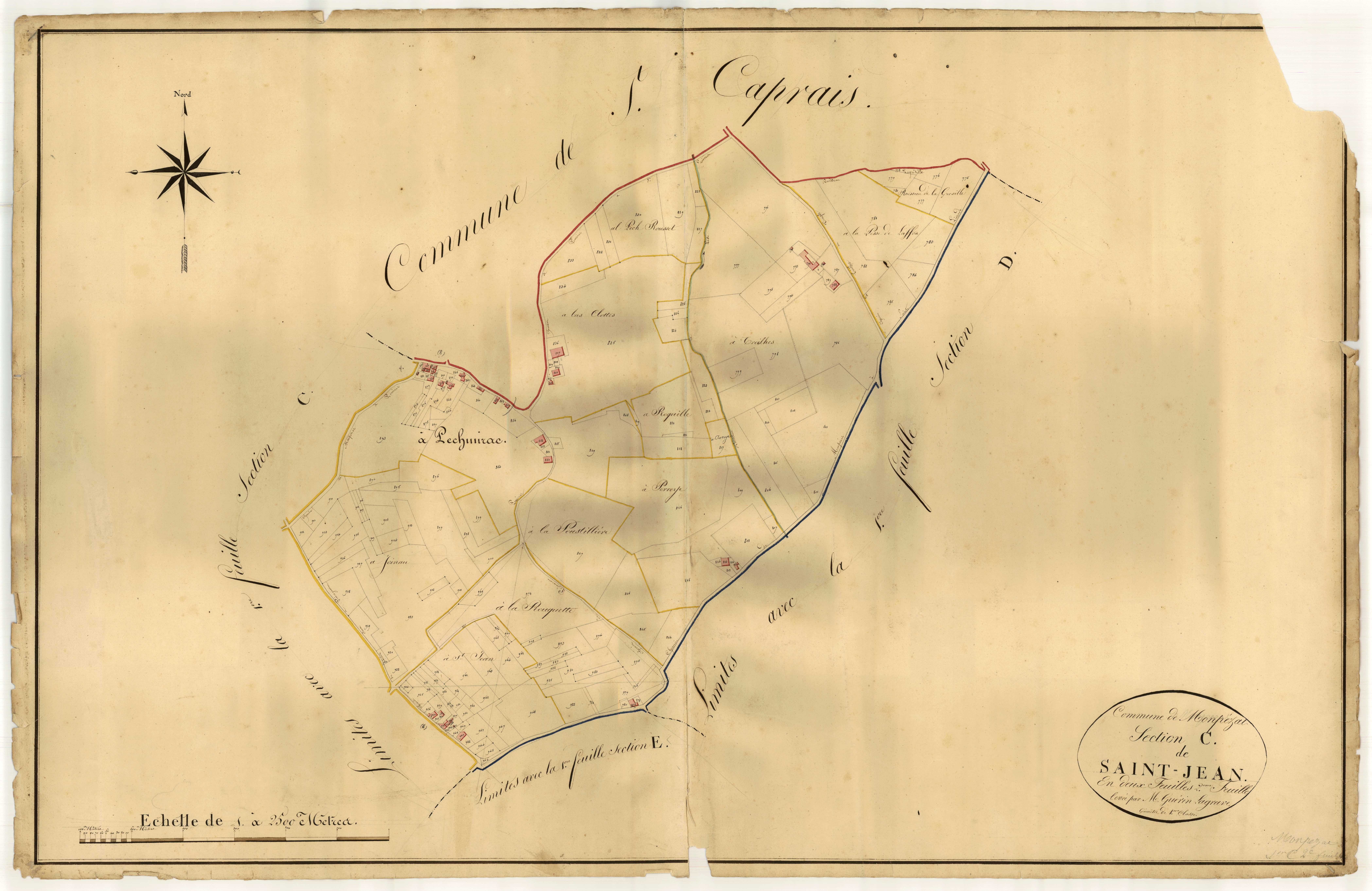Plan napoléonien, atlas-C2 Saint-Jean, Montpezat-d’Agenais