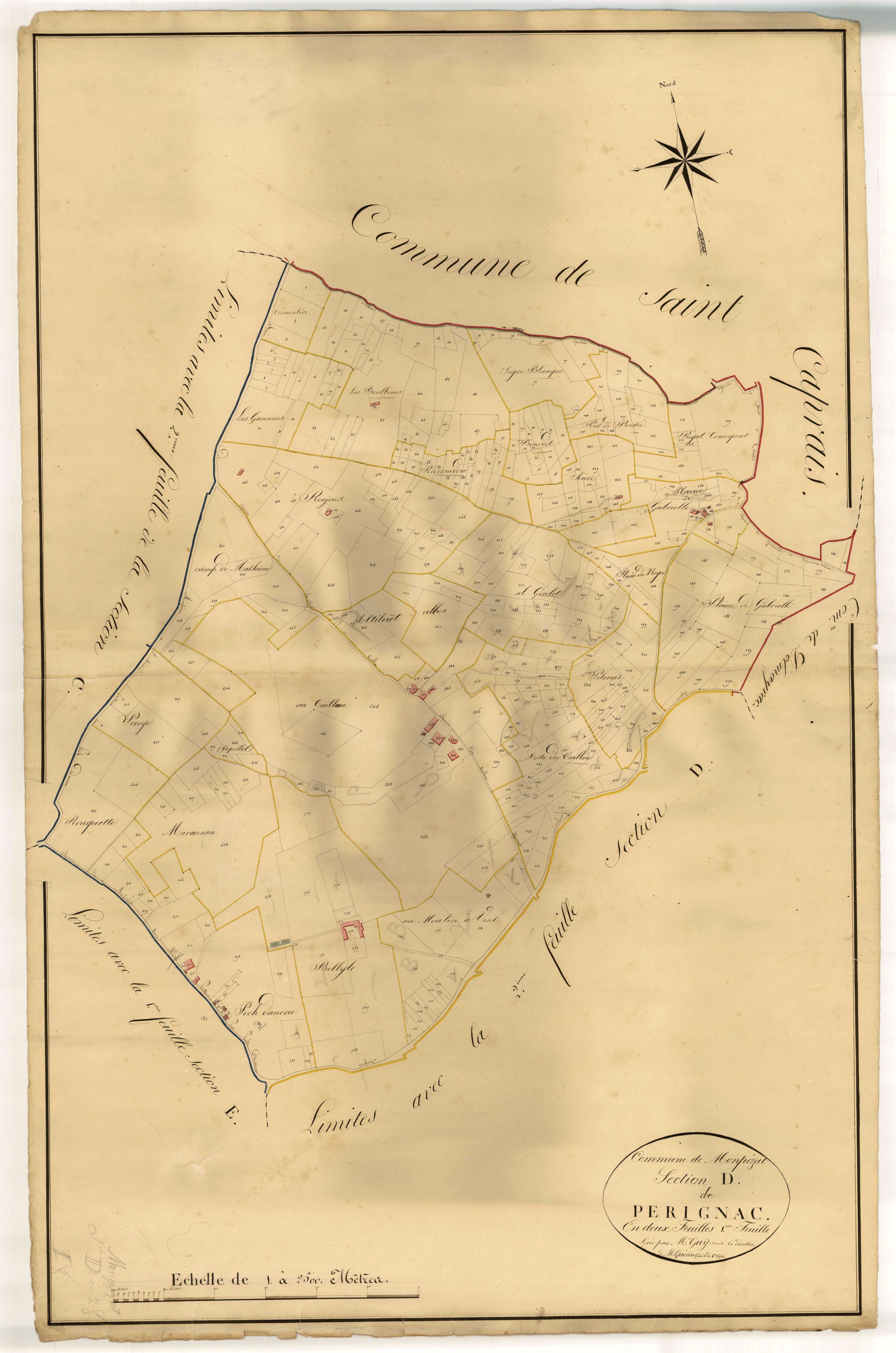 Plan napoléonien, atlas-D1 Pérignac, Montpezat-d’Agenais