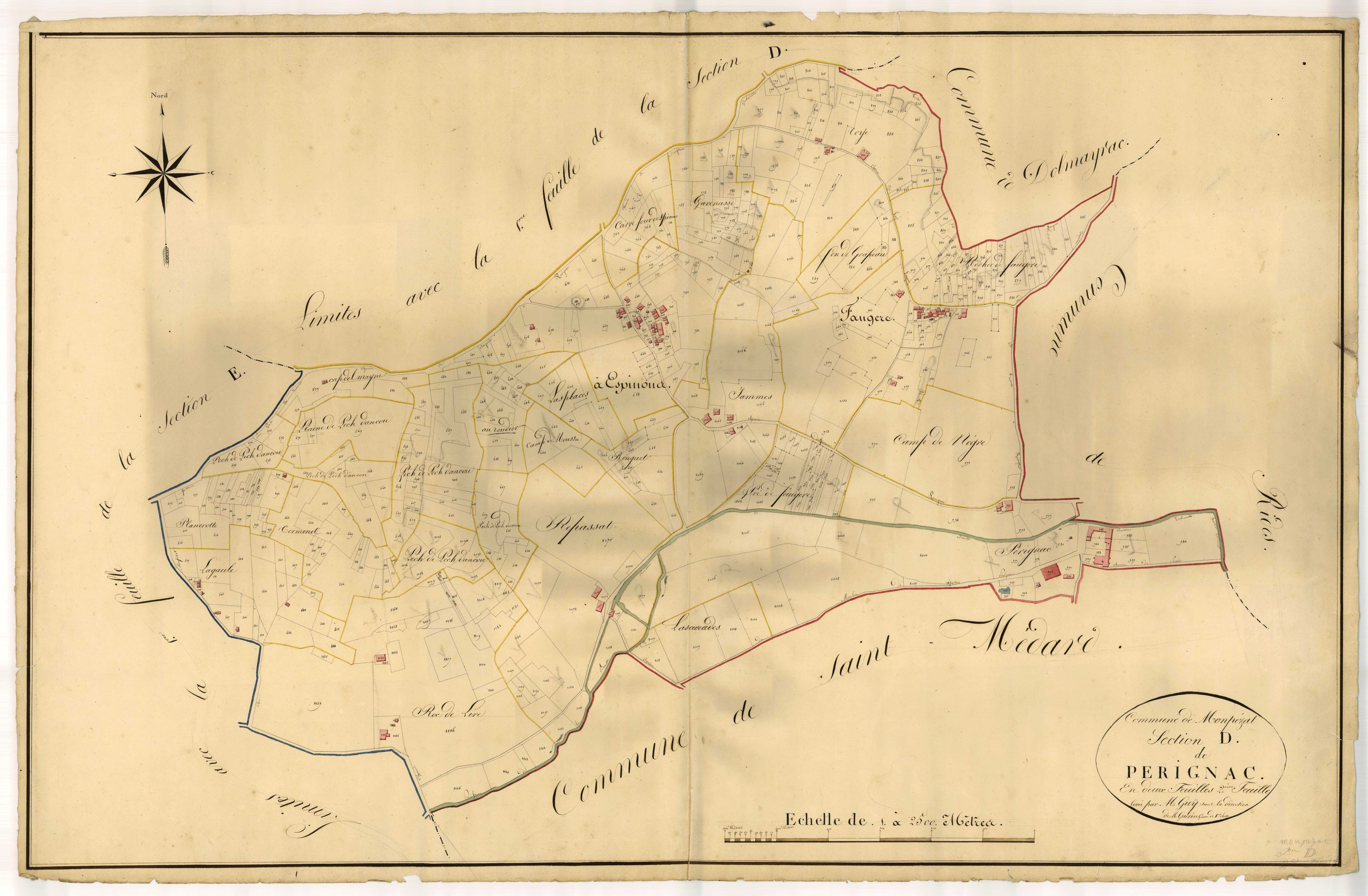 Plan napoléonien, atlas-D2 Pérignac, Montpezat-d’Agenais