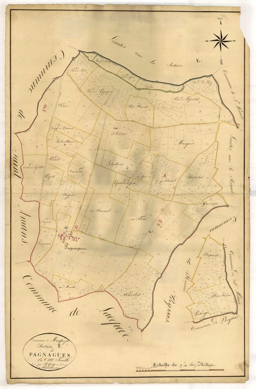 Plan napoléonien, atlas-F Pagnagnes, Montpezat-d’Agenais