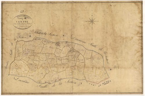 Plan napoléonien, feuille préparatoire-H2 Centre, Montpezat-d’Agenais