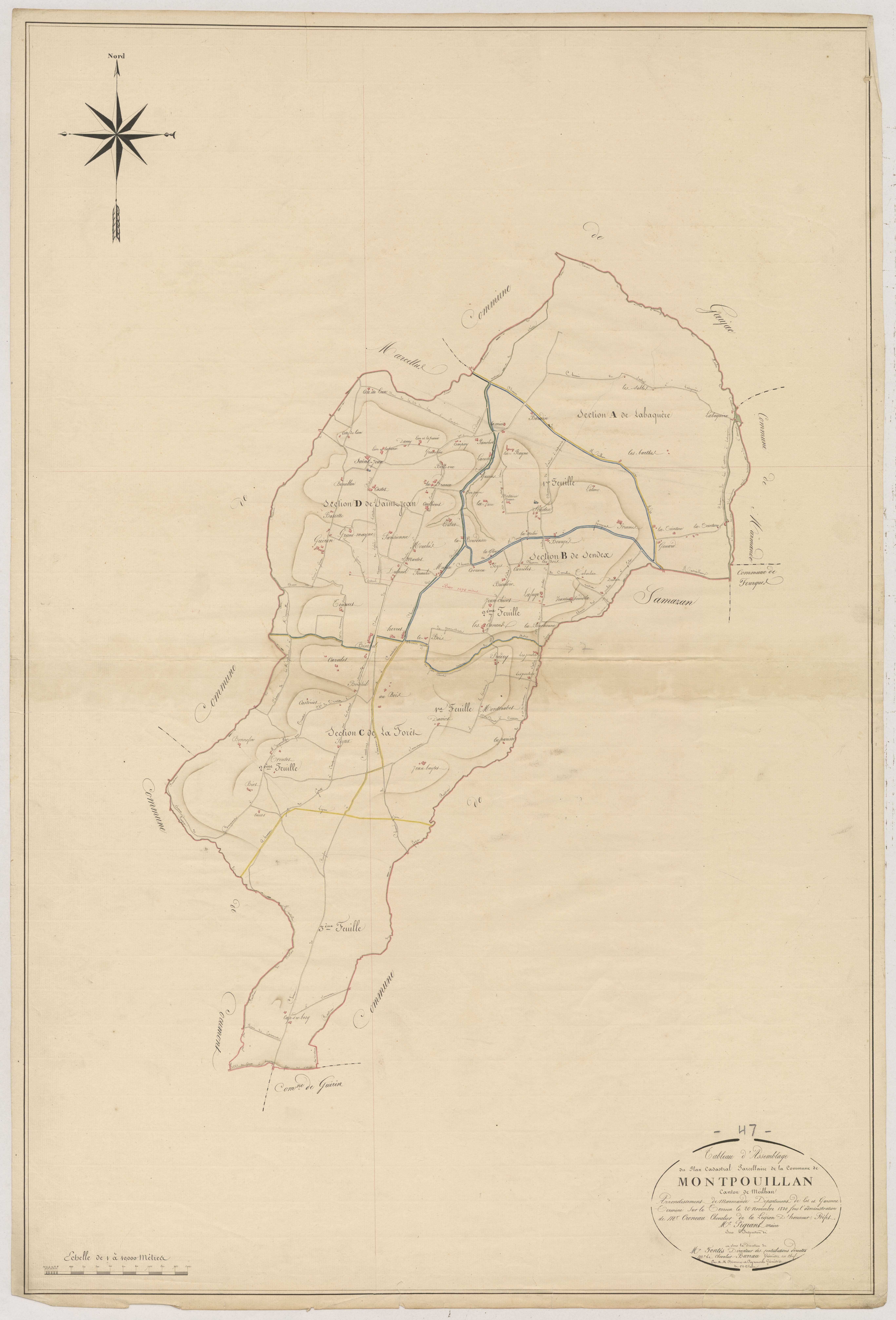Plan napoléonien, atlas-TA, Montpouillan