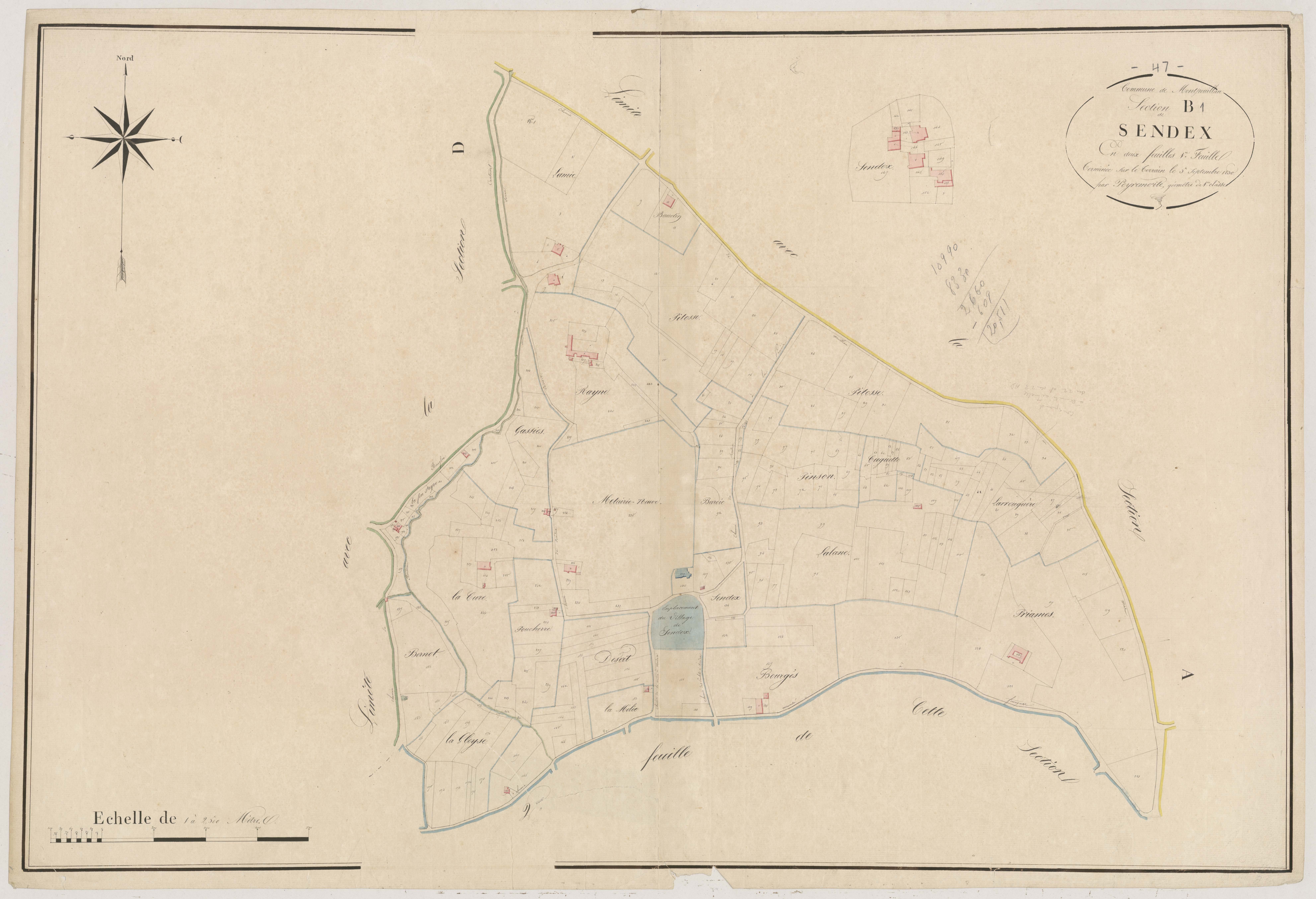 Plan napoléonien, atlas-B1 Sendex, Montpouillan