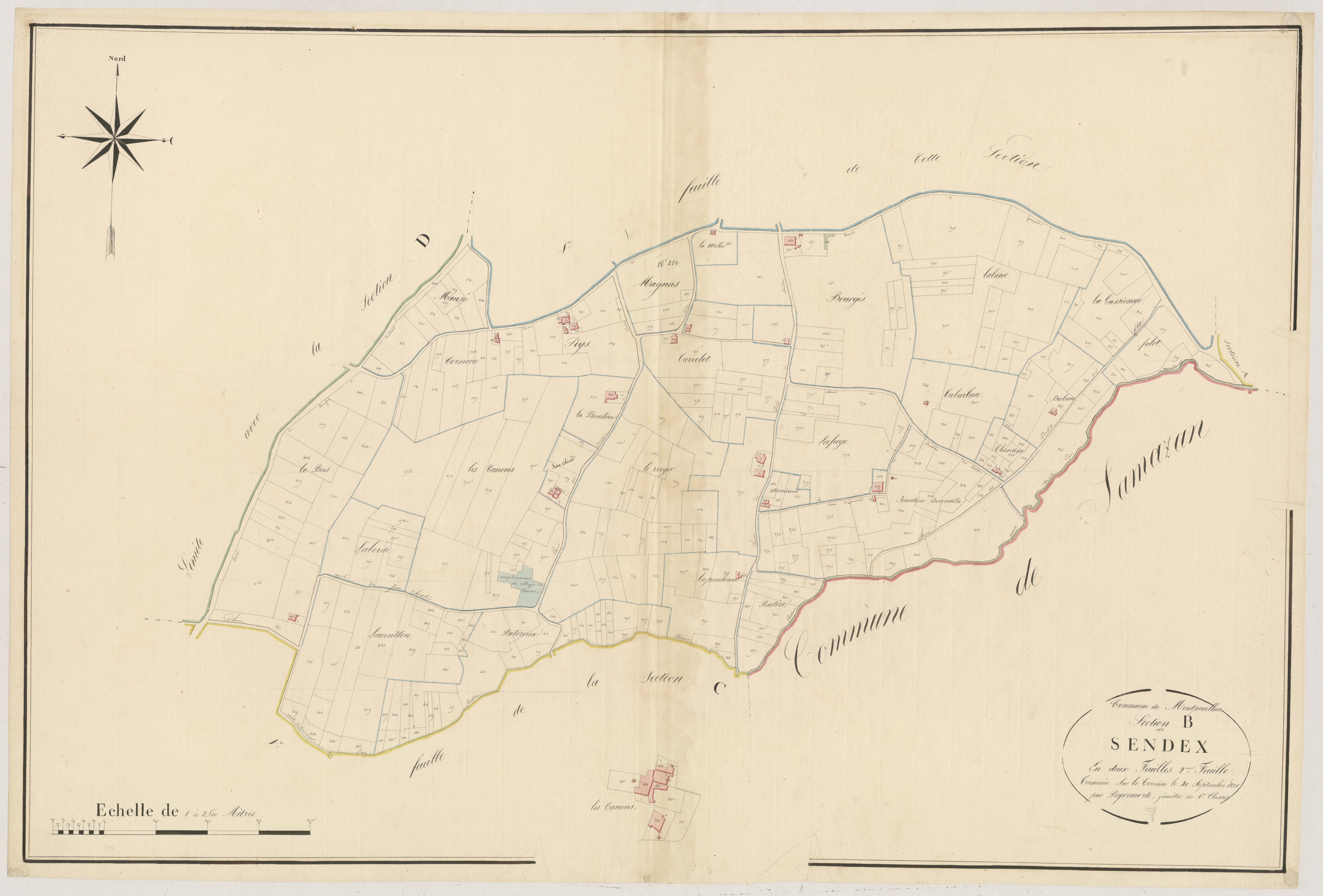 Plan napoléonien, atlas-B2 Sendex, Montpouillan