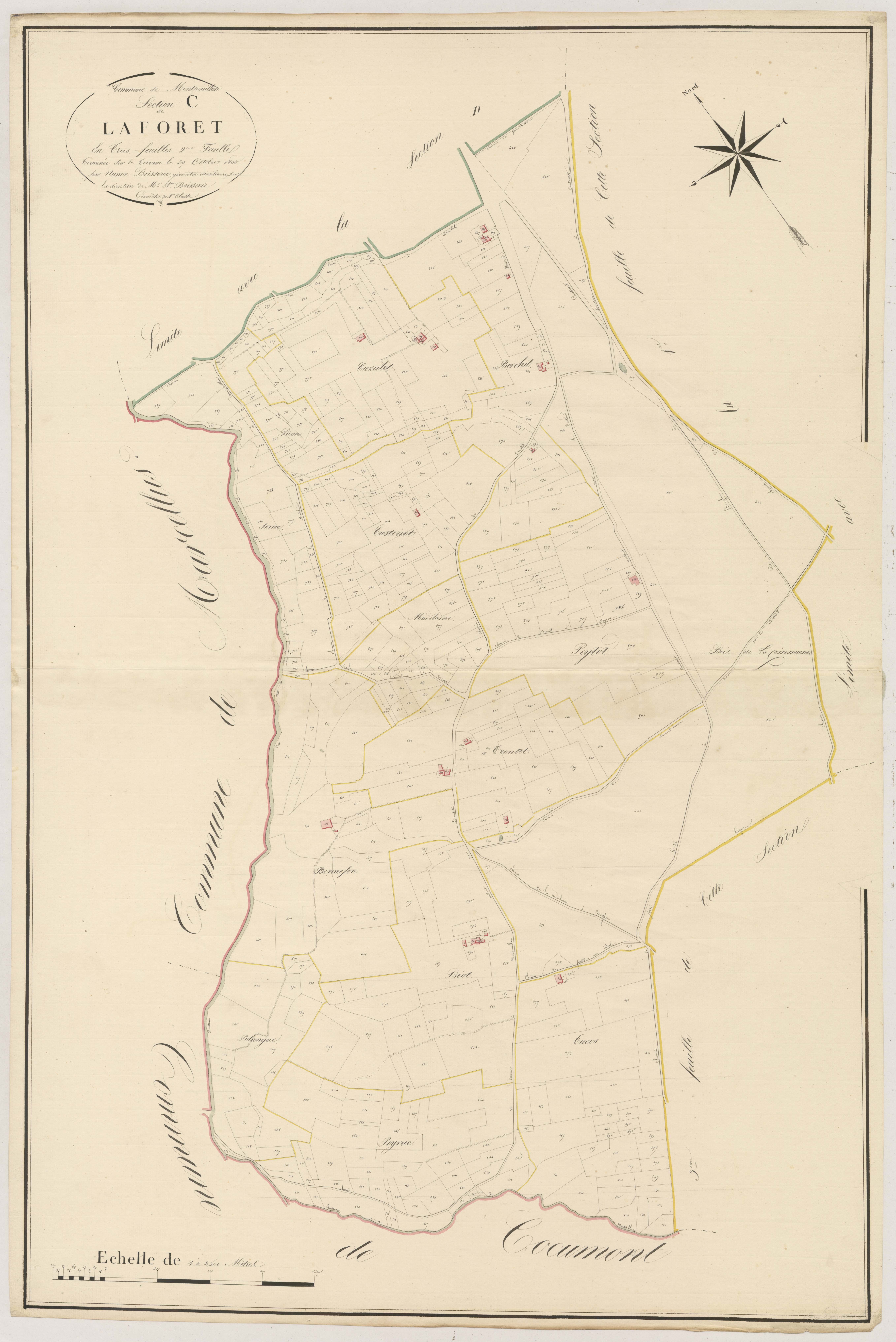 Plan napoléonien, atlas-C2 La Forêt, Montpouillan