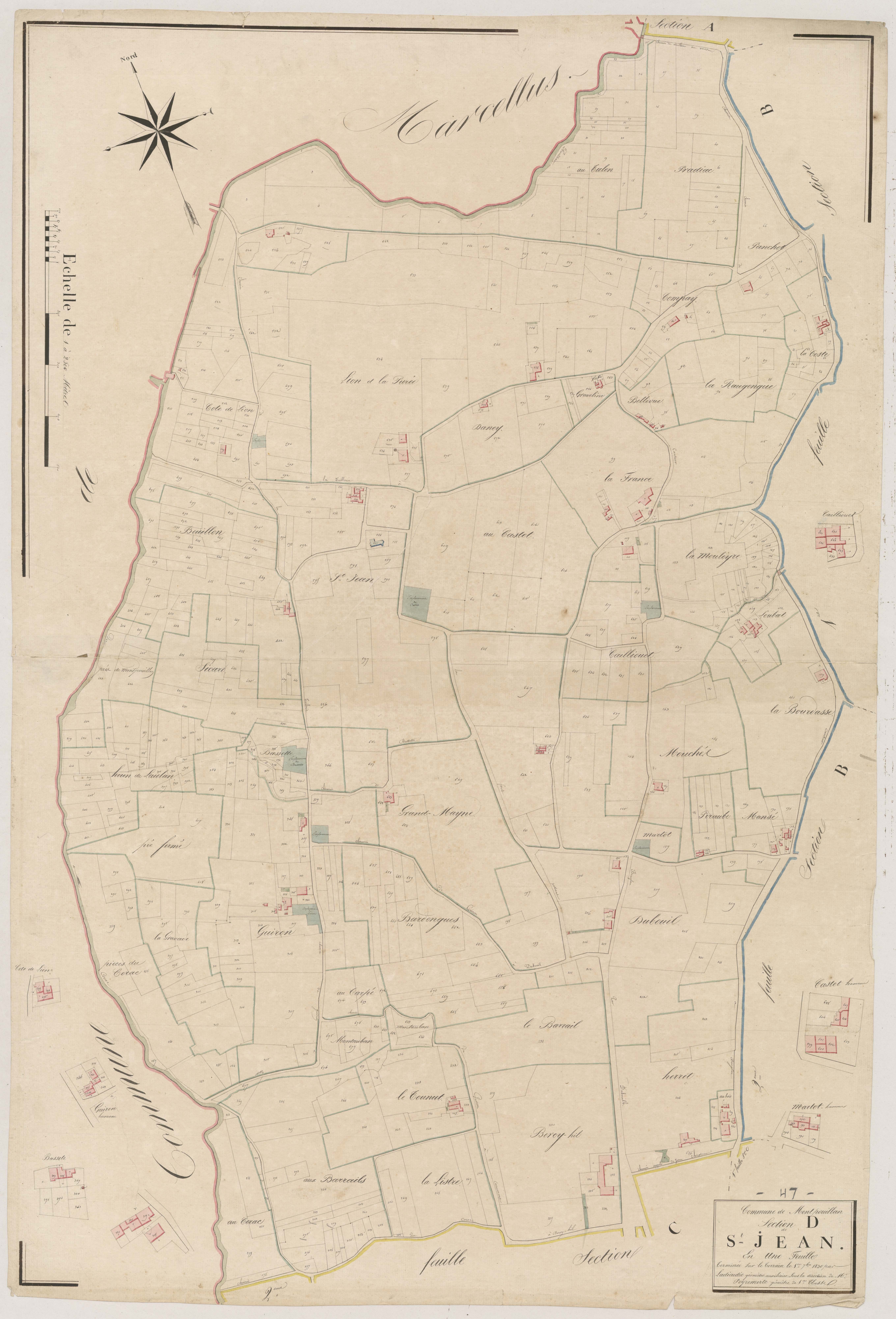 Plan napoléonien, atlas-D Saint-Jean, Montpouillan