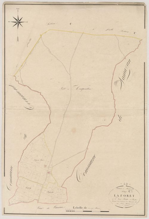 Plan napoléonien, atlas-C3 La Forêt, Montpouillan