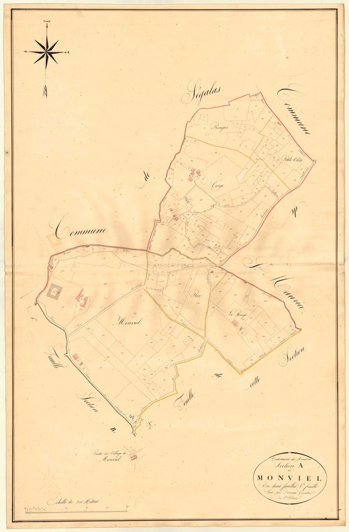 Plan napoléonien, atlas-A1 Monviel, Monviel