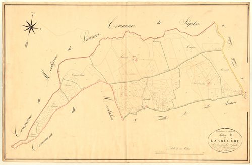 Plan napoléonien, atlas-B1 Labrugère, Monviel