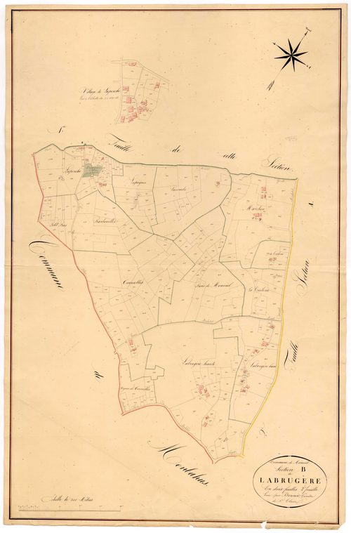 Plan napoléonien, atlas-B2 Labrugère, Monviel