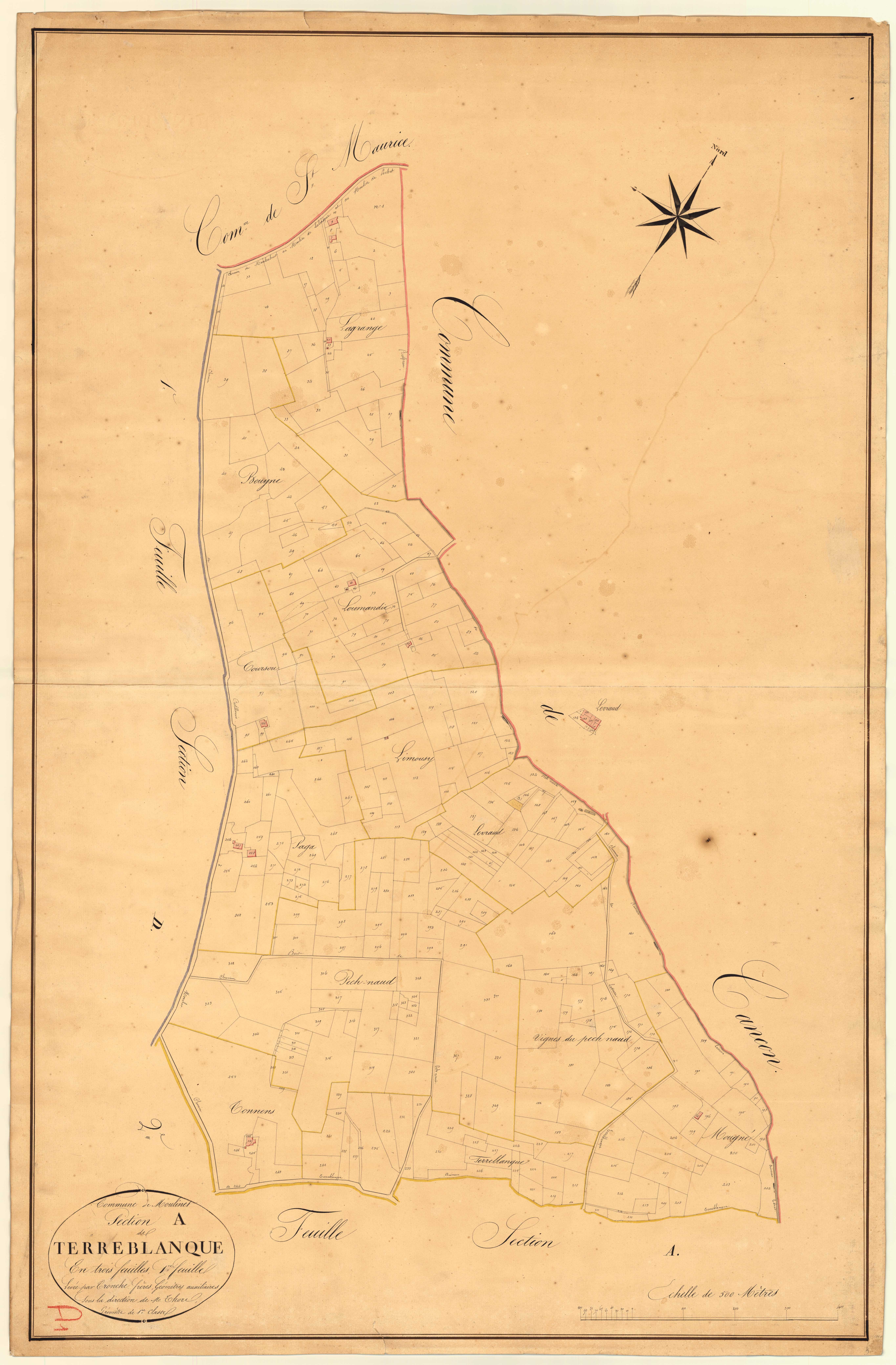 Plan napoléonien, atlas-A1 Terreblanque, Moulinet