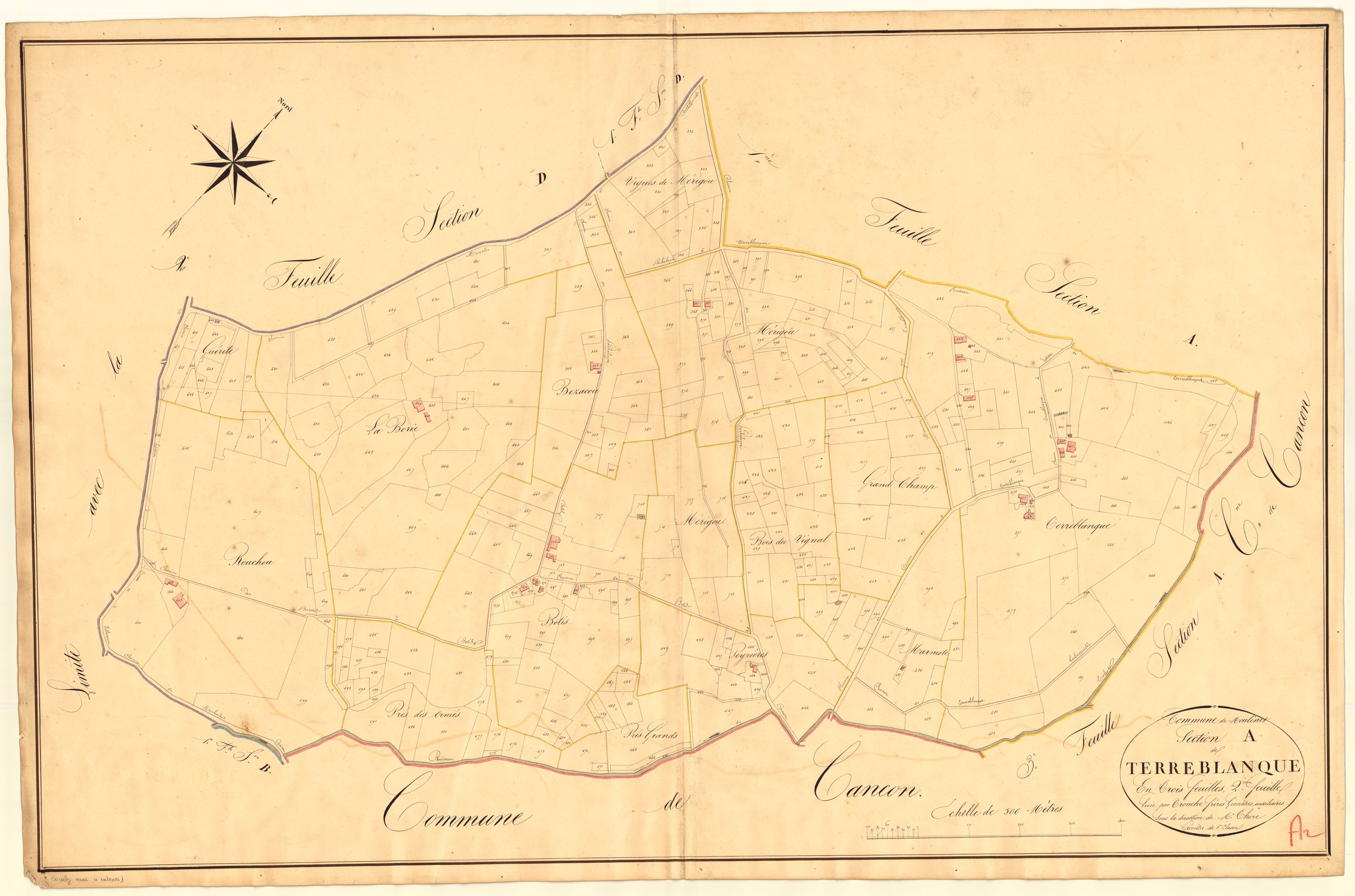 Plan napoléonien, atlas-A2 Terreblanque, Moulinet
