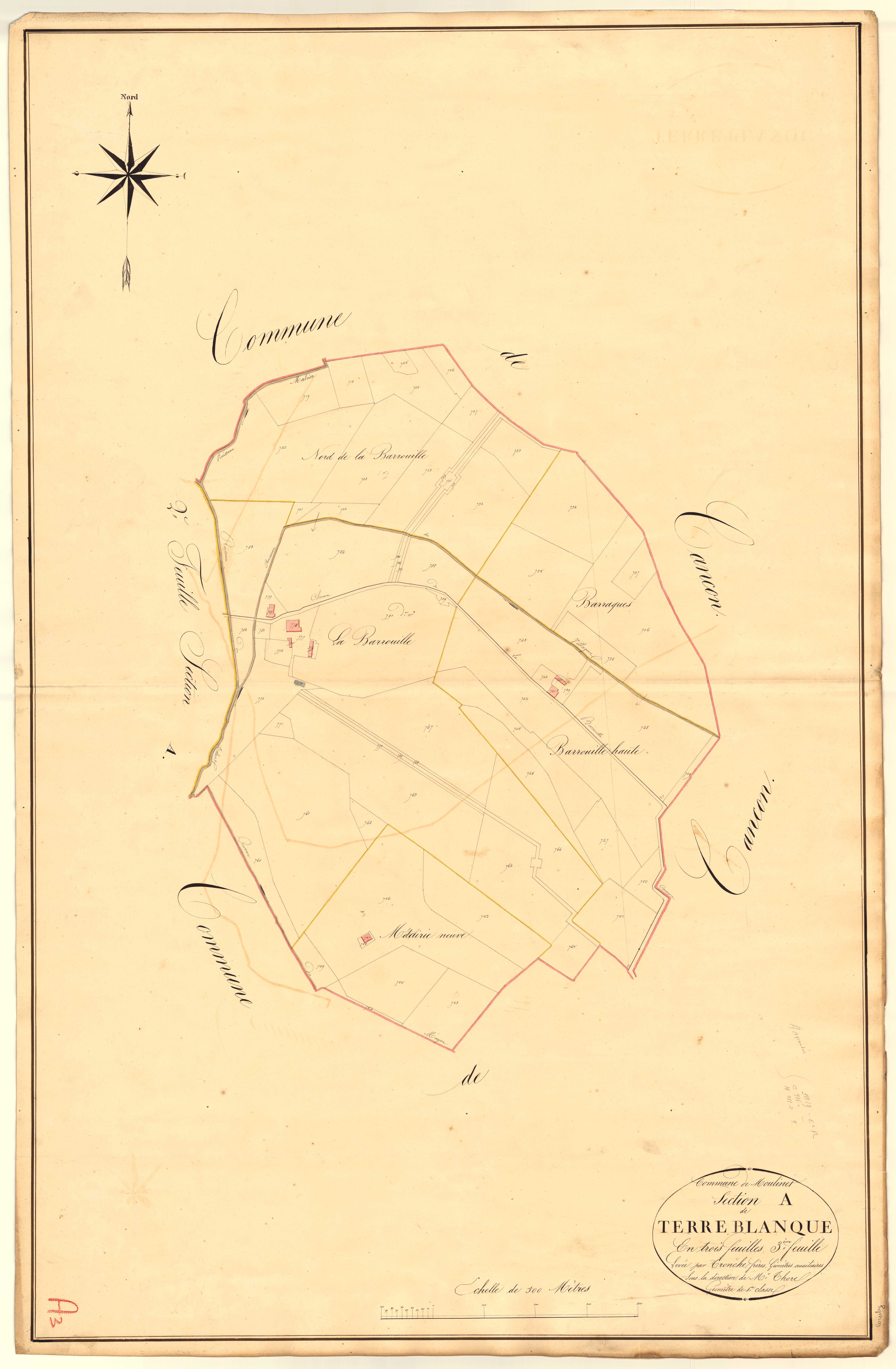 Plan napoléonien, atlas-A3 Terreblanque, Moulinet