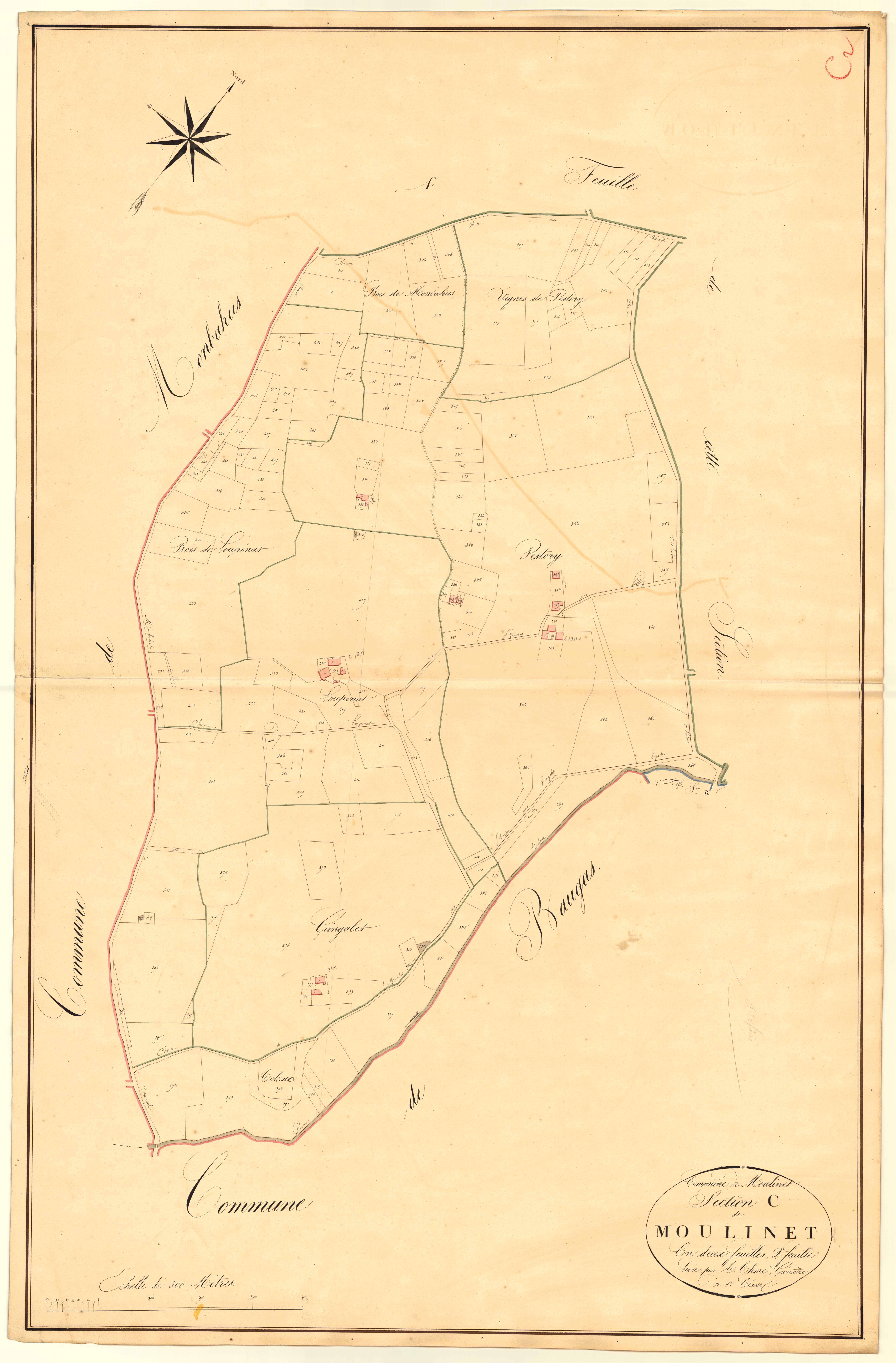 Plan napoléonien, atlas-C2 Moulinet, Moulinet