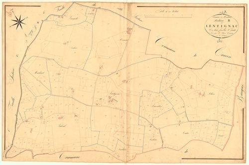 Plan napoléonien, atlas-B2 Lentignac, Moulinet