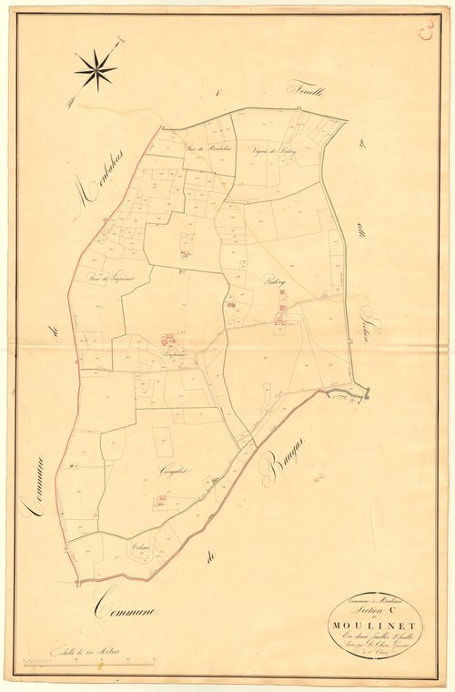 Plan napoléonien, atlas-C2 Moulinet, Moulinet