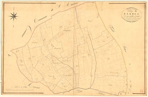 Plan napoléonien, atlas-D1 Les Bardes, Moulinet