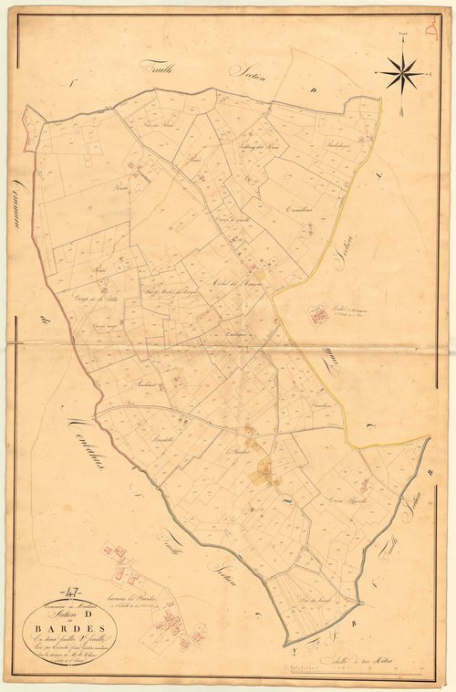 Plan napoléonien, atlas-D2 Les Bardes, Moulinet