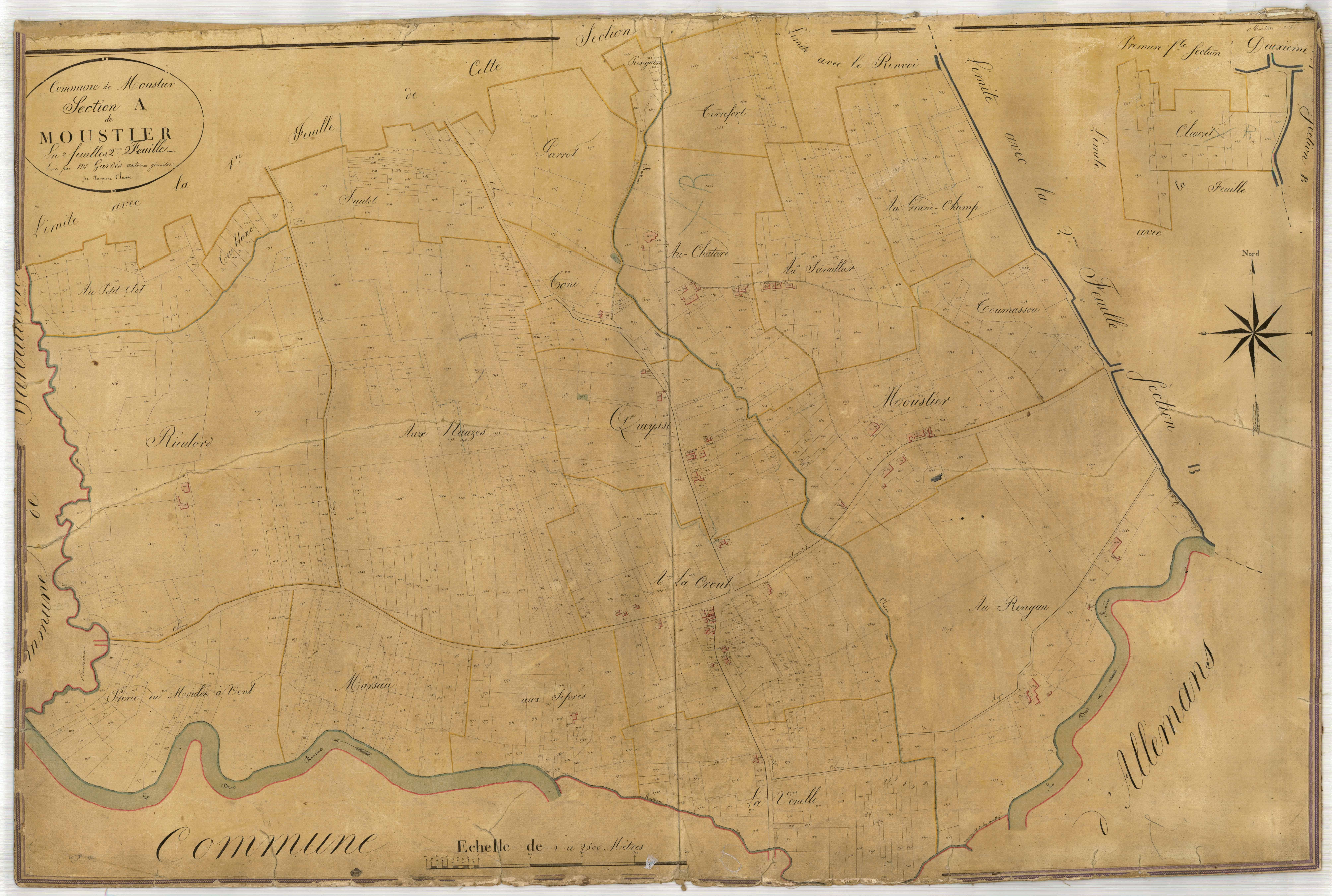 Plan napoléonien-A2 Moustiers, Moustier