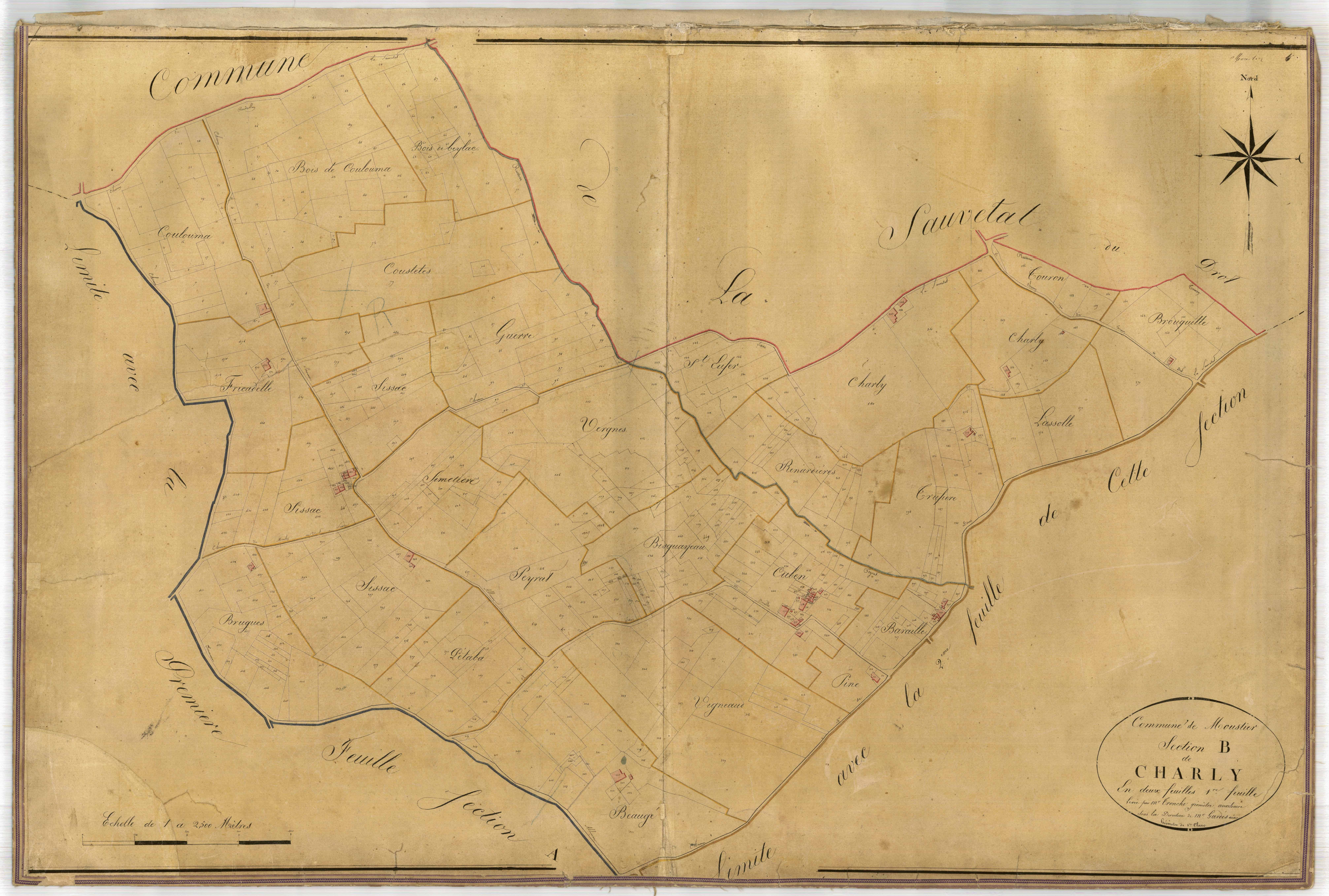 Plan napoléonien-B1 Charly, Moustier