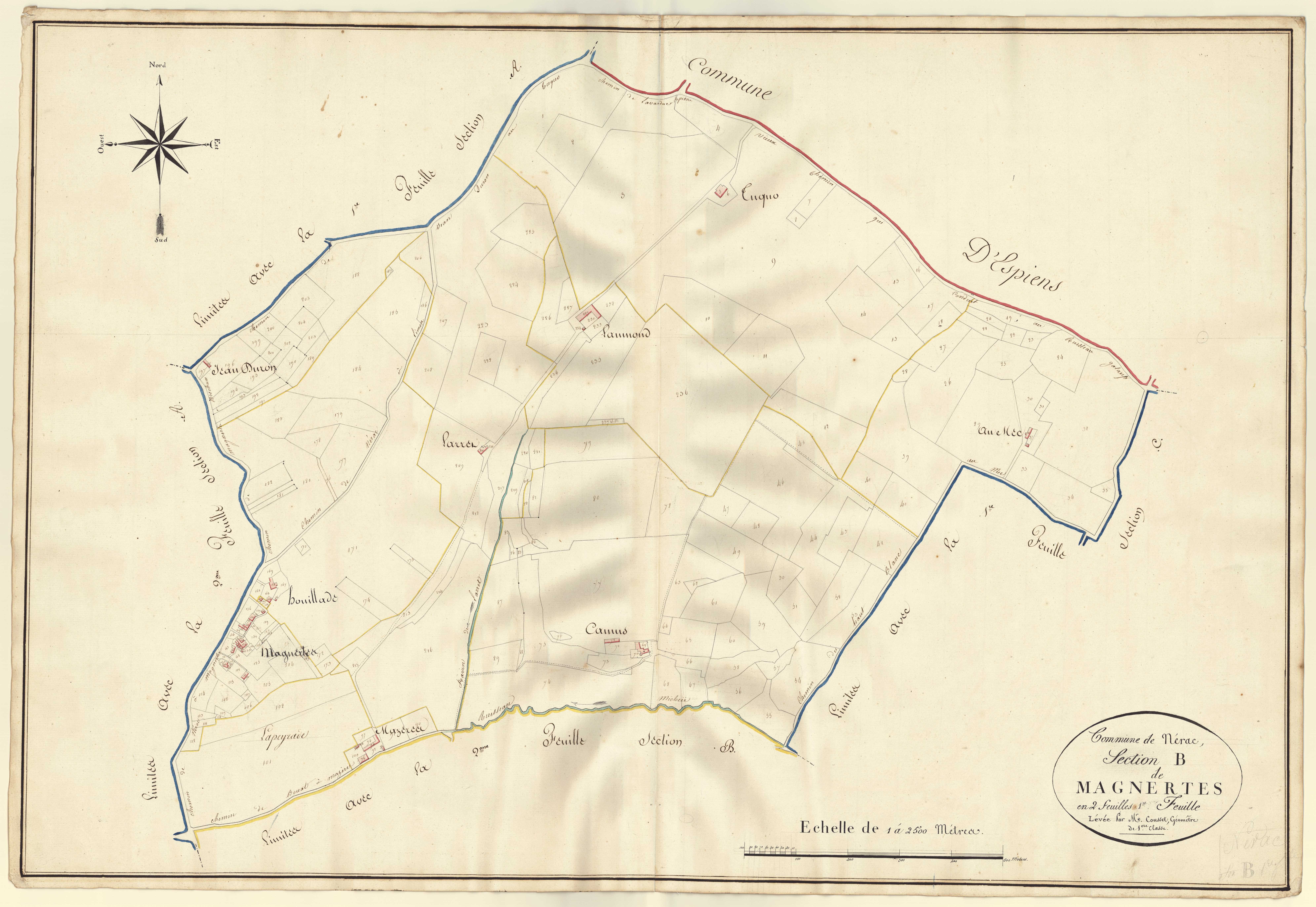 Plan napoléonien, atlas-B1 Magnertes, Nérac