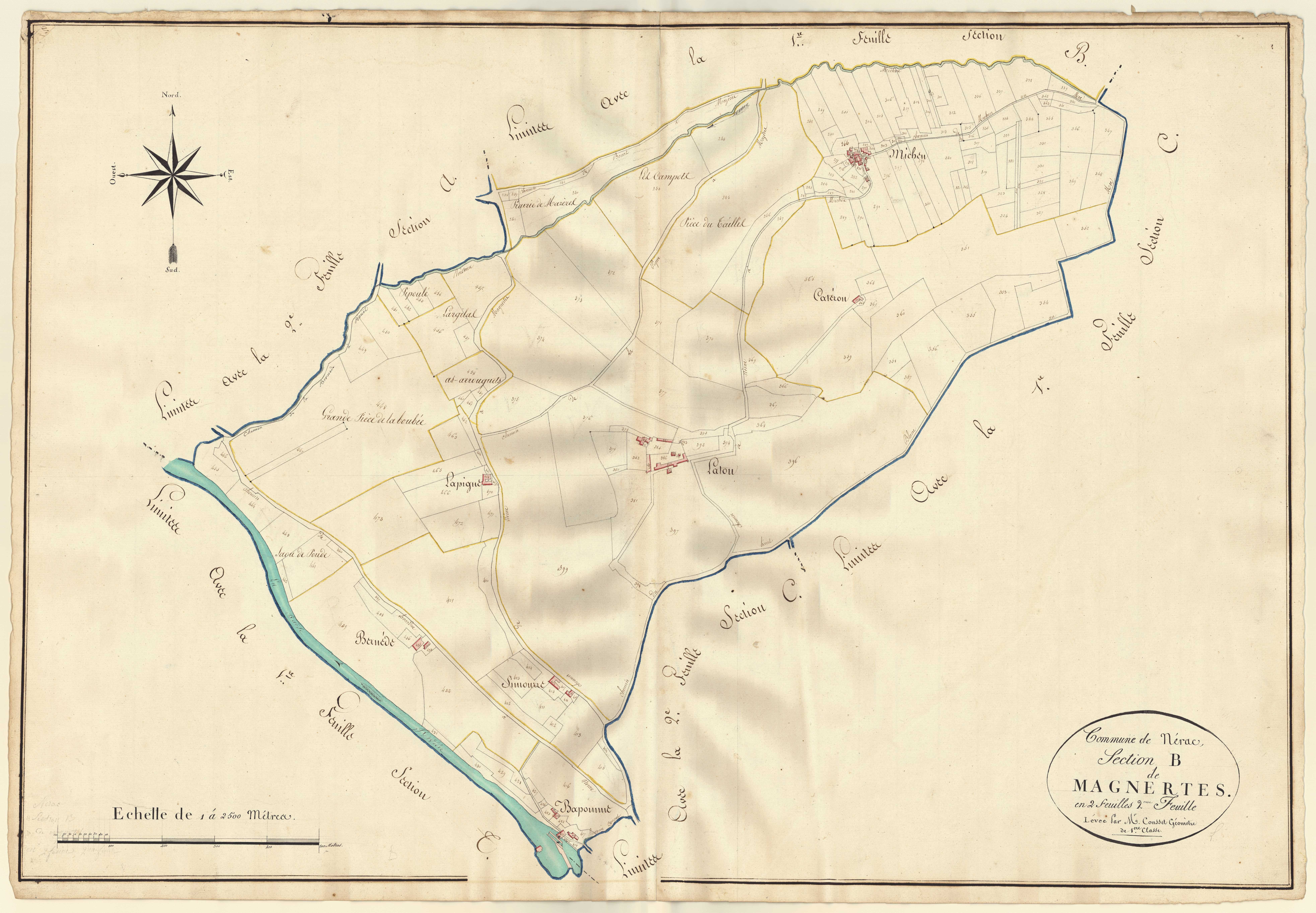 Plan napoléonien, atlas-B2 Magnertes, Nérac