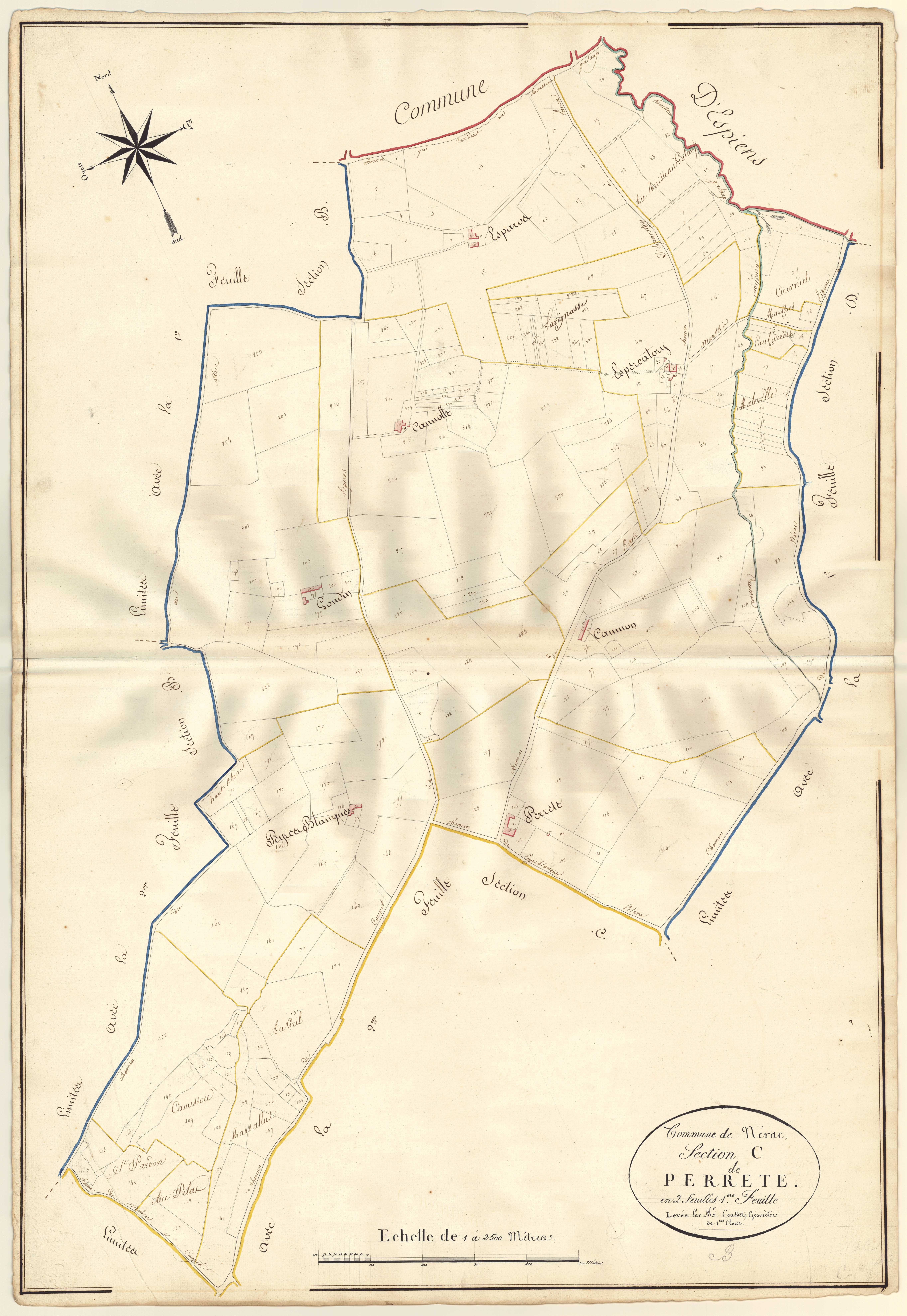 Plan napoléonien, atlas-C1 Perrete, Nérac