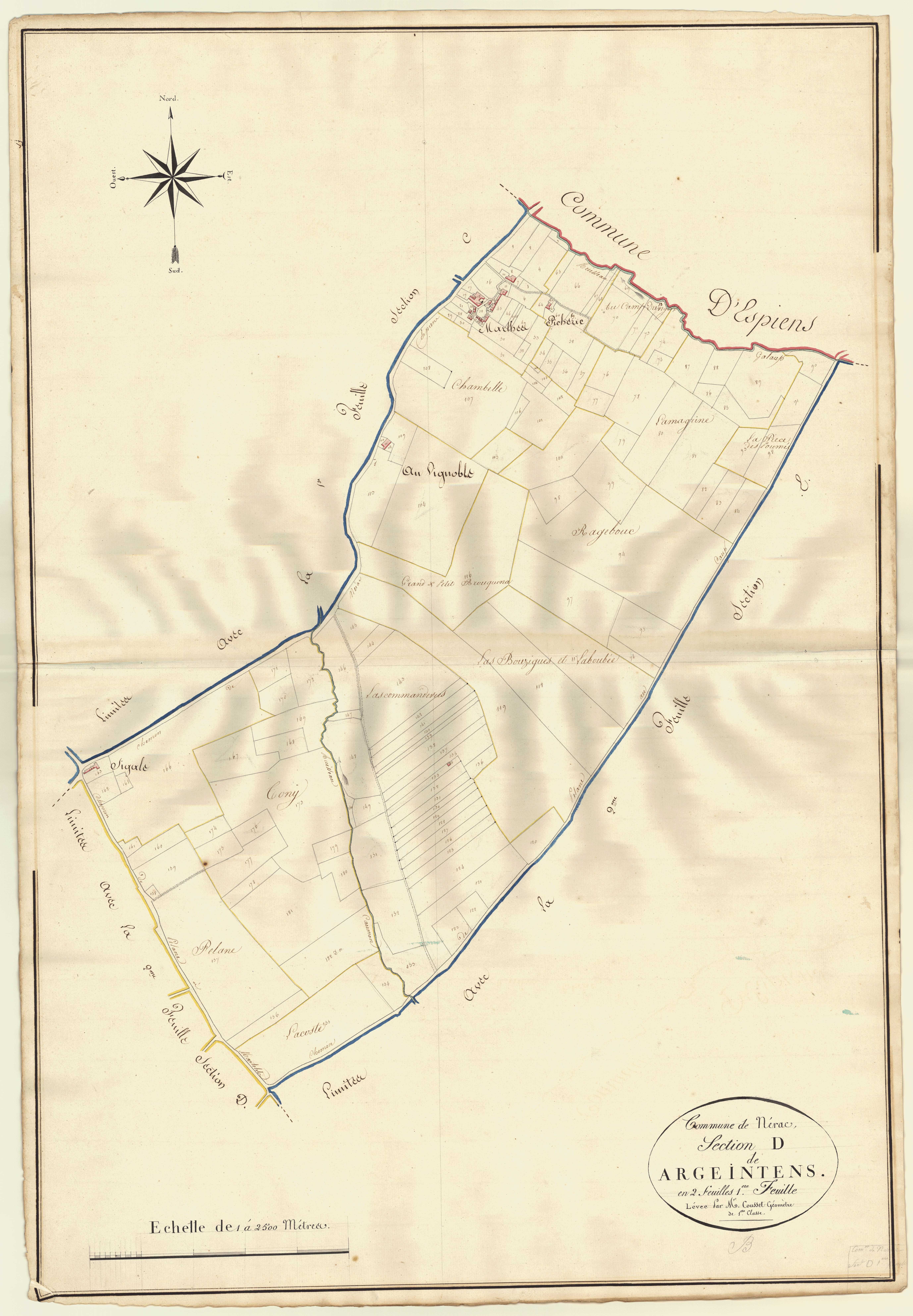 Plan napoléonien, atlas-D1 Argeintens, Nérac