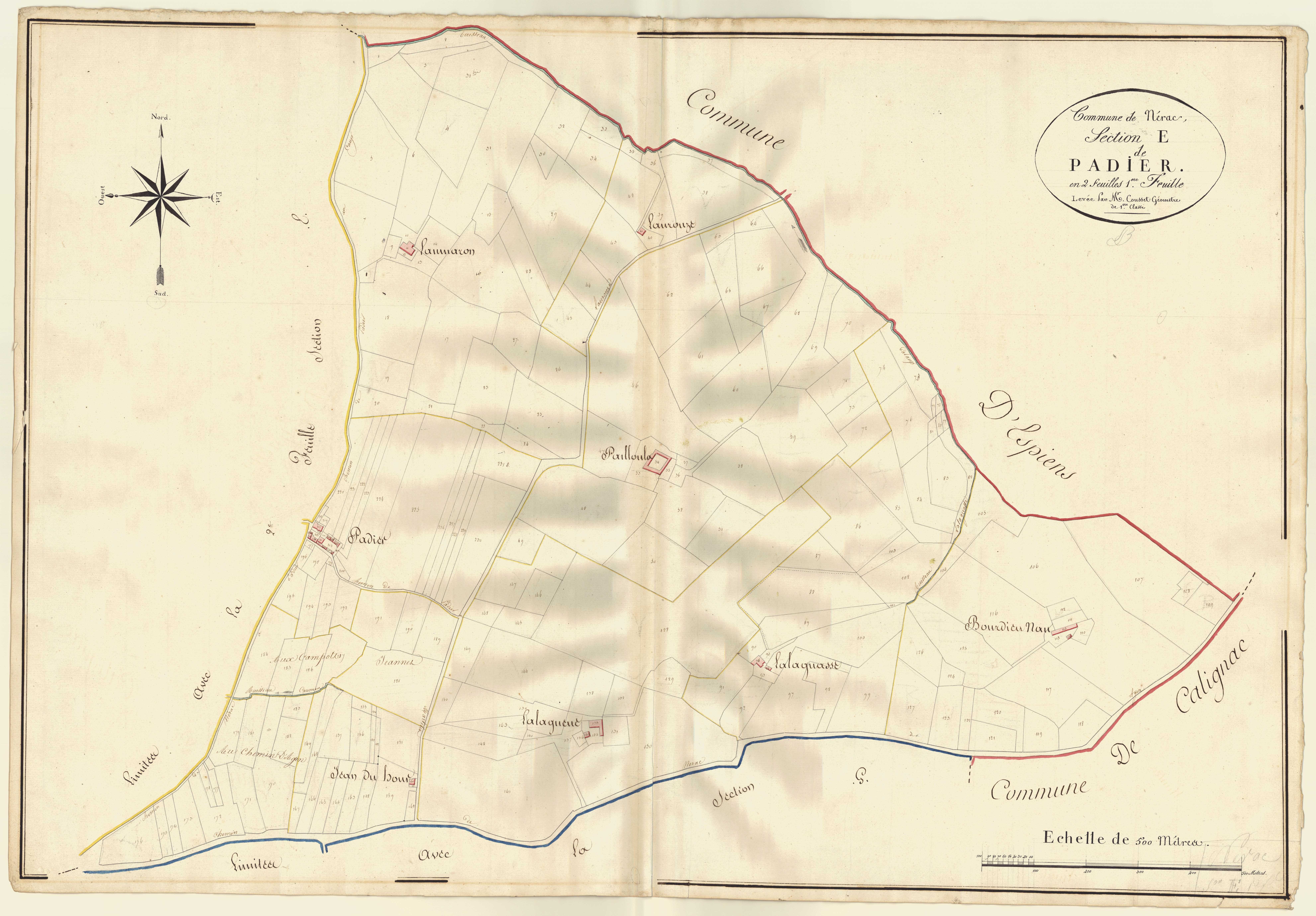 Plan napoléonien, atlas-E1 Padier, Nérac