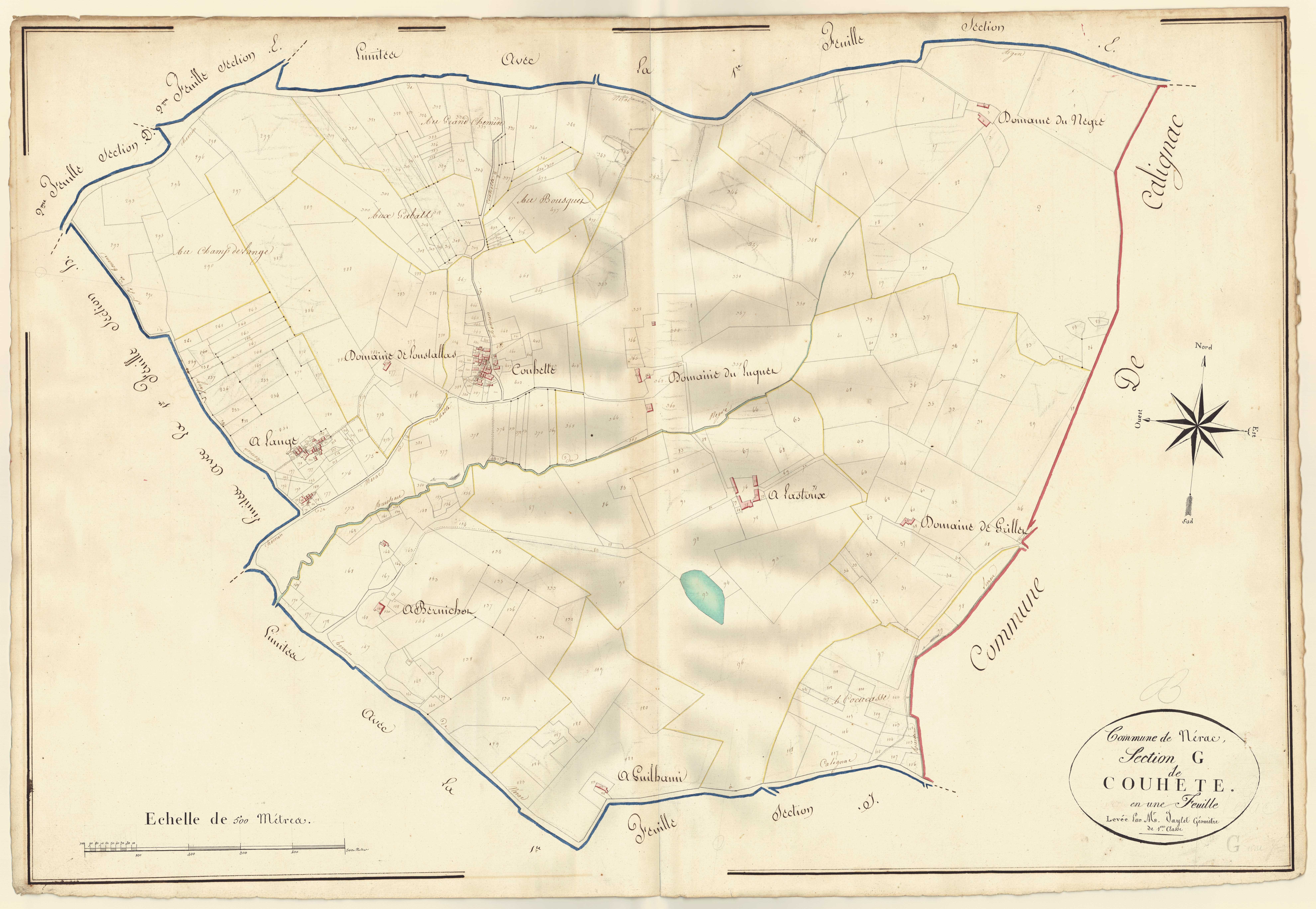 Plan napoléonien, atlas-G Couhète, Nérac