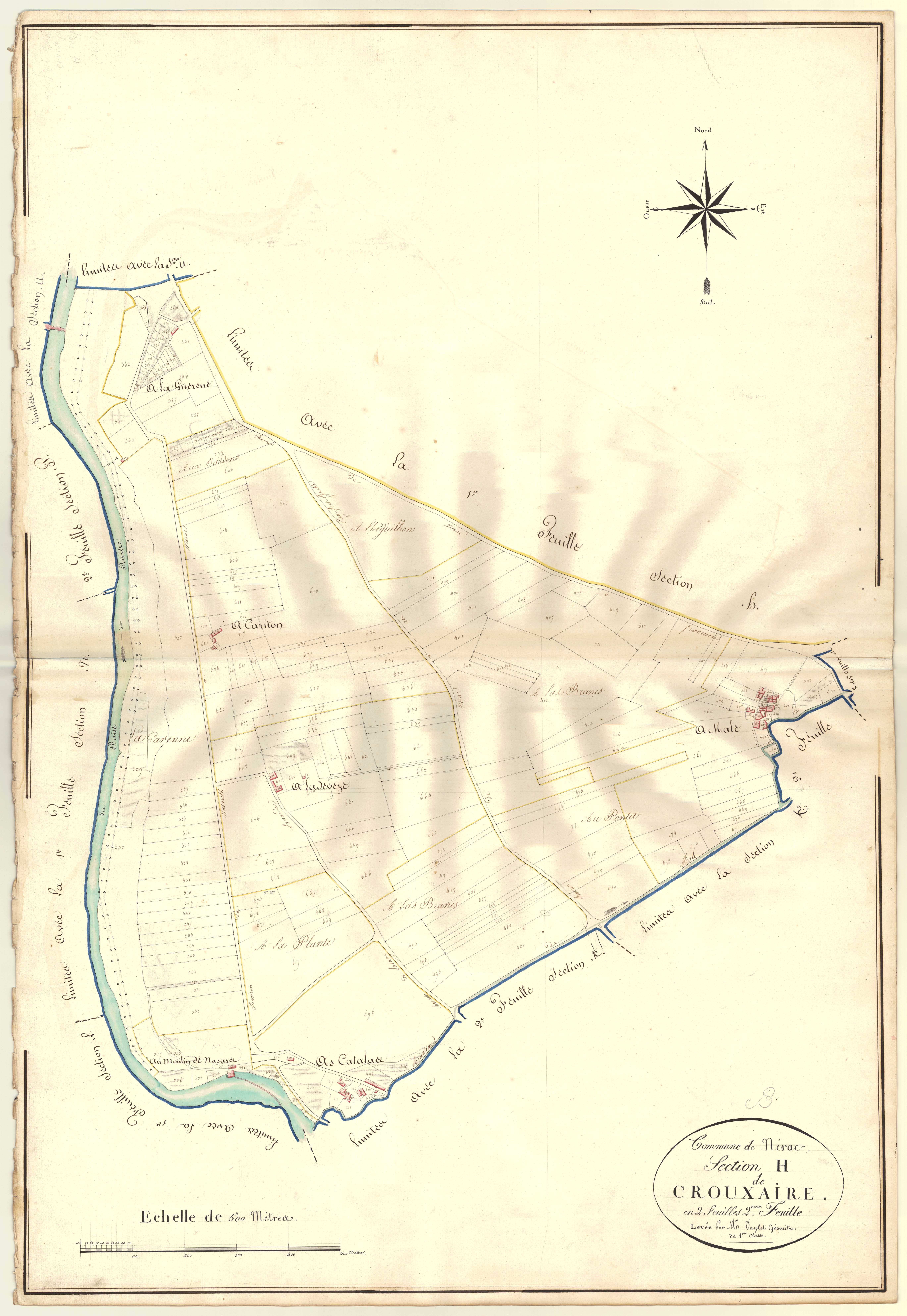 Plan napoléonien, atlas-H2 Crouxaire, Nérac