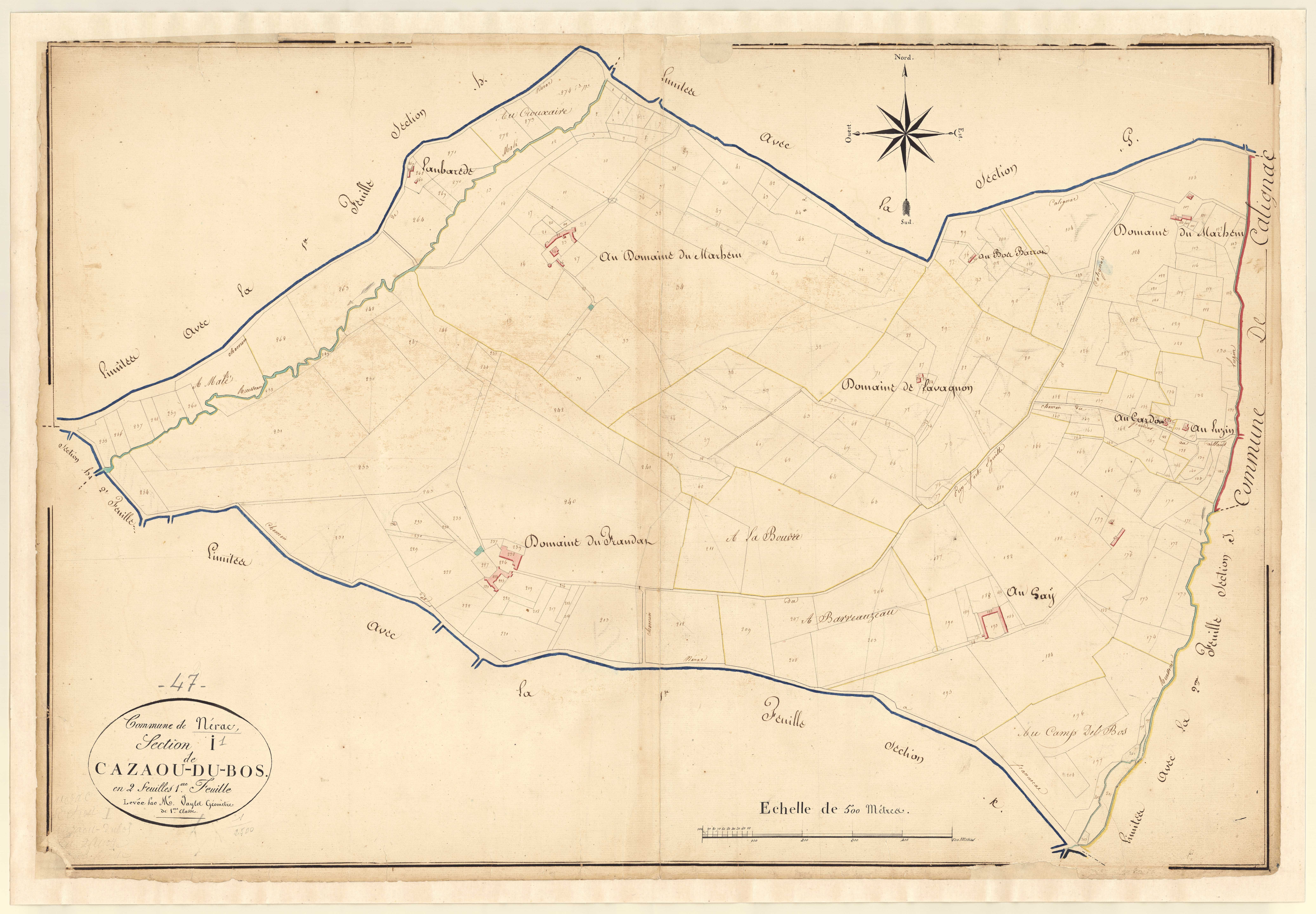 Plan napoléonien, atlas-I1 Cazaou-du-Bos, Nérac