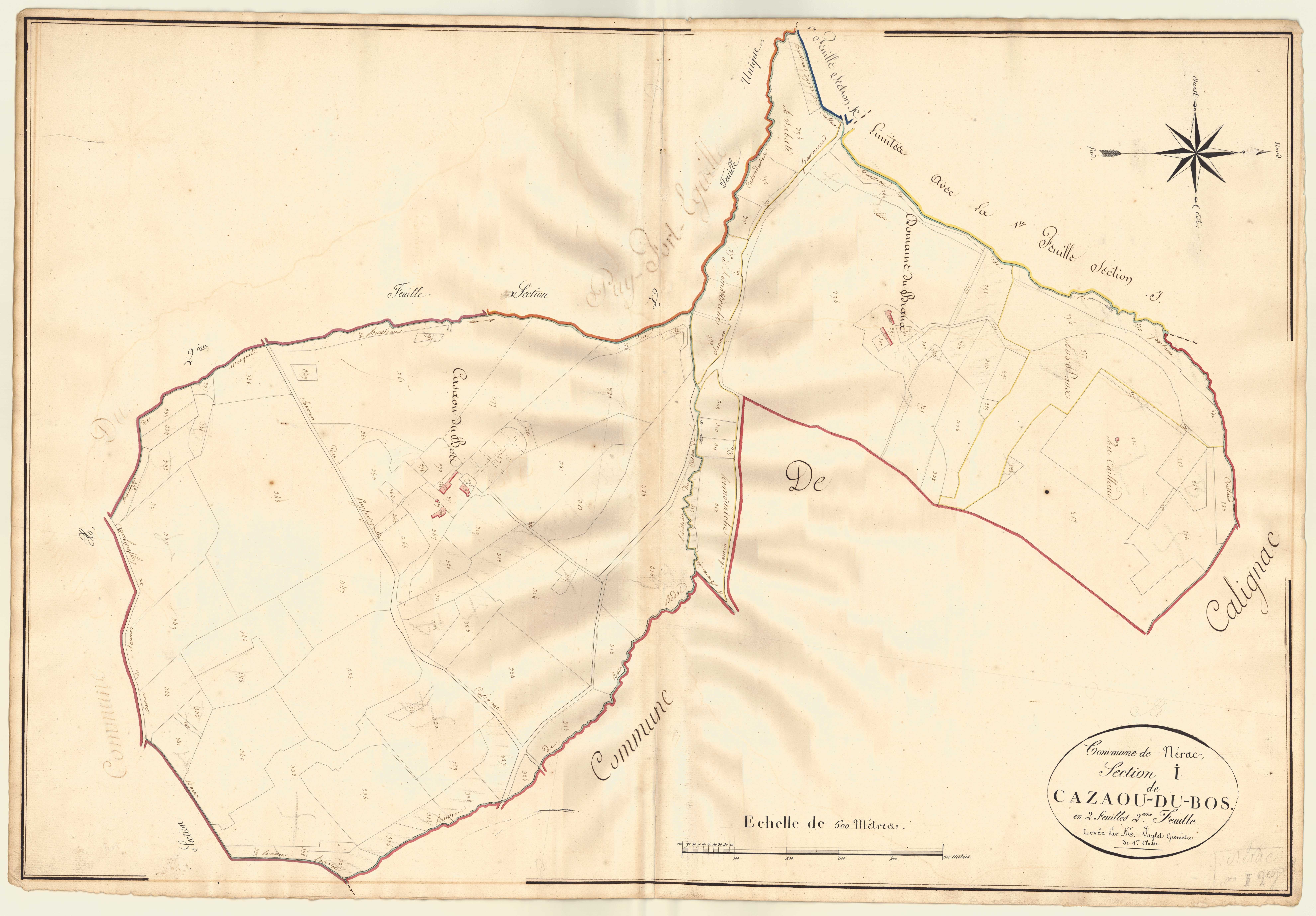 Plan napoléonien, atlas-I2 Cazaou-du-Bos, Nérac
