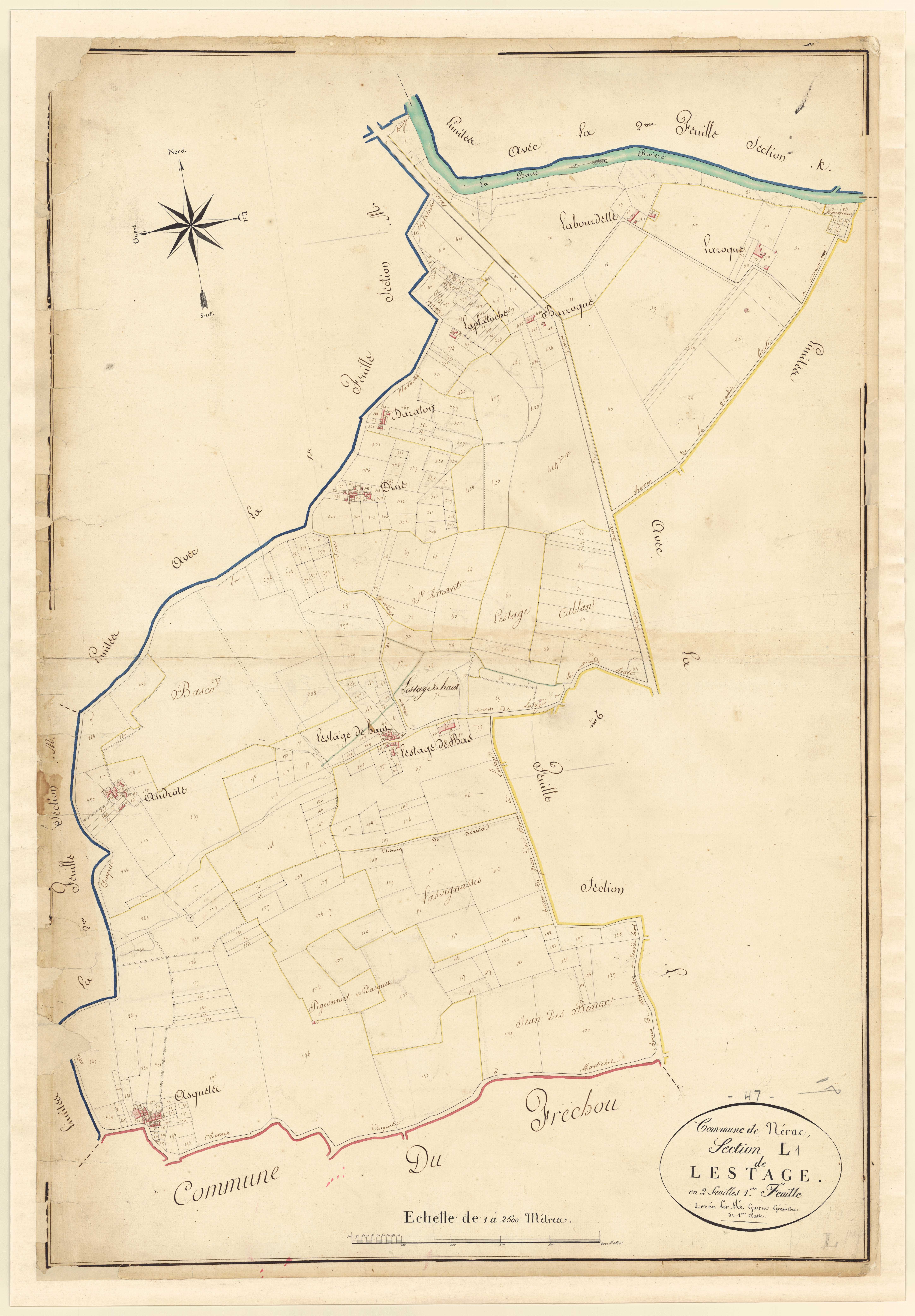 Plan napoléonien, atlas-L1 Lestage, Nérac