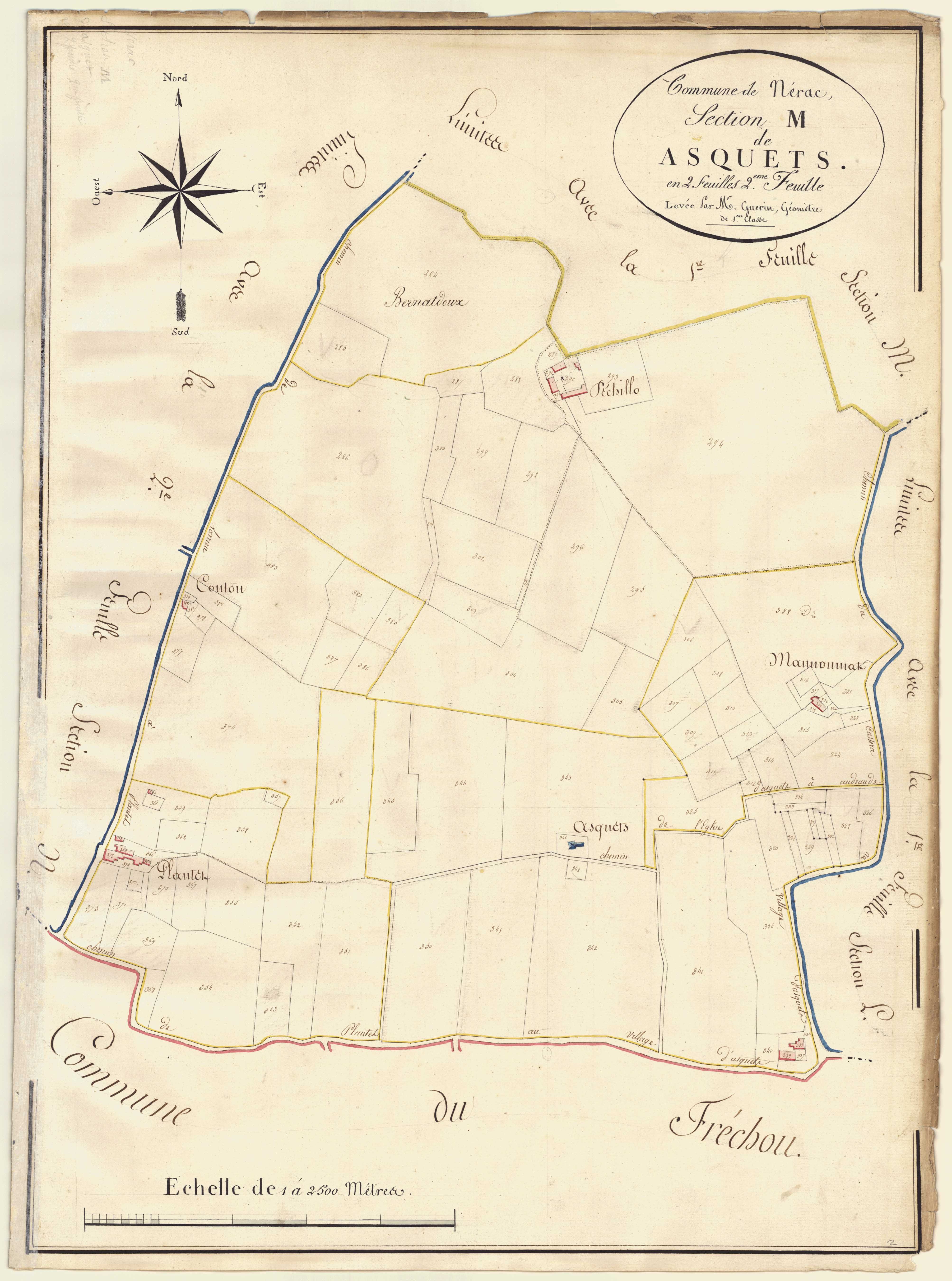 Plan napoléonien, atlas-M2 Asquets, Nérac