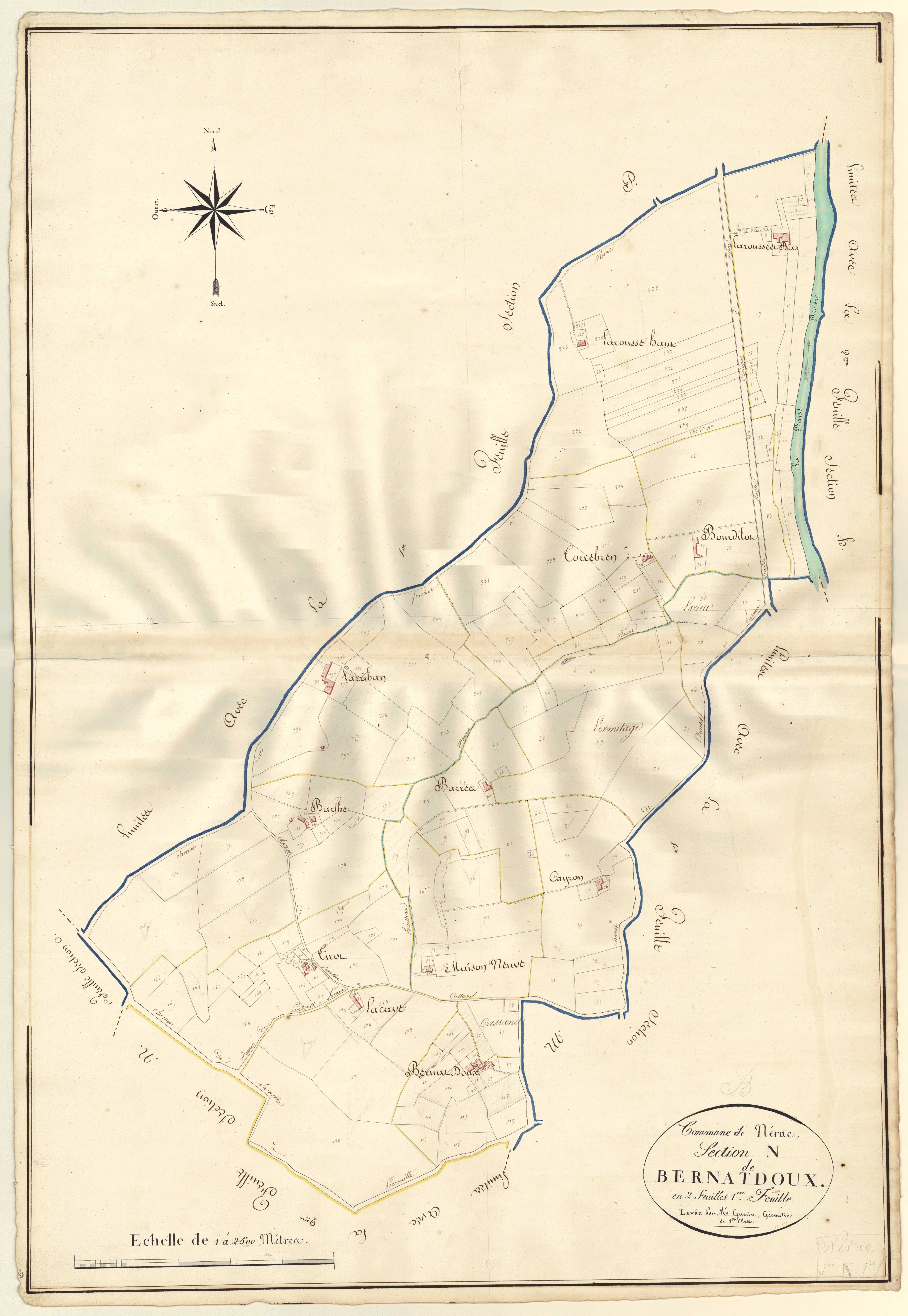 Plan napoléonien, atlas-N1 Bernatdoux, Nérac