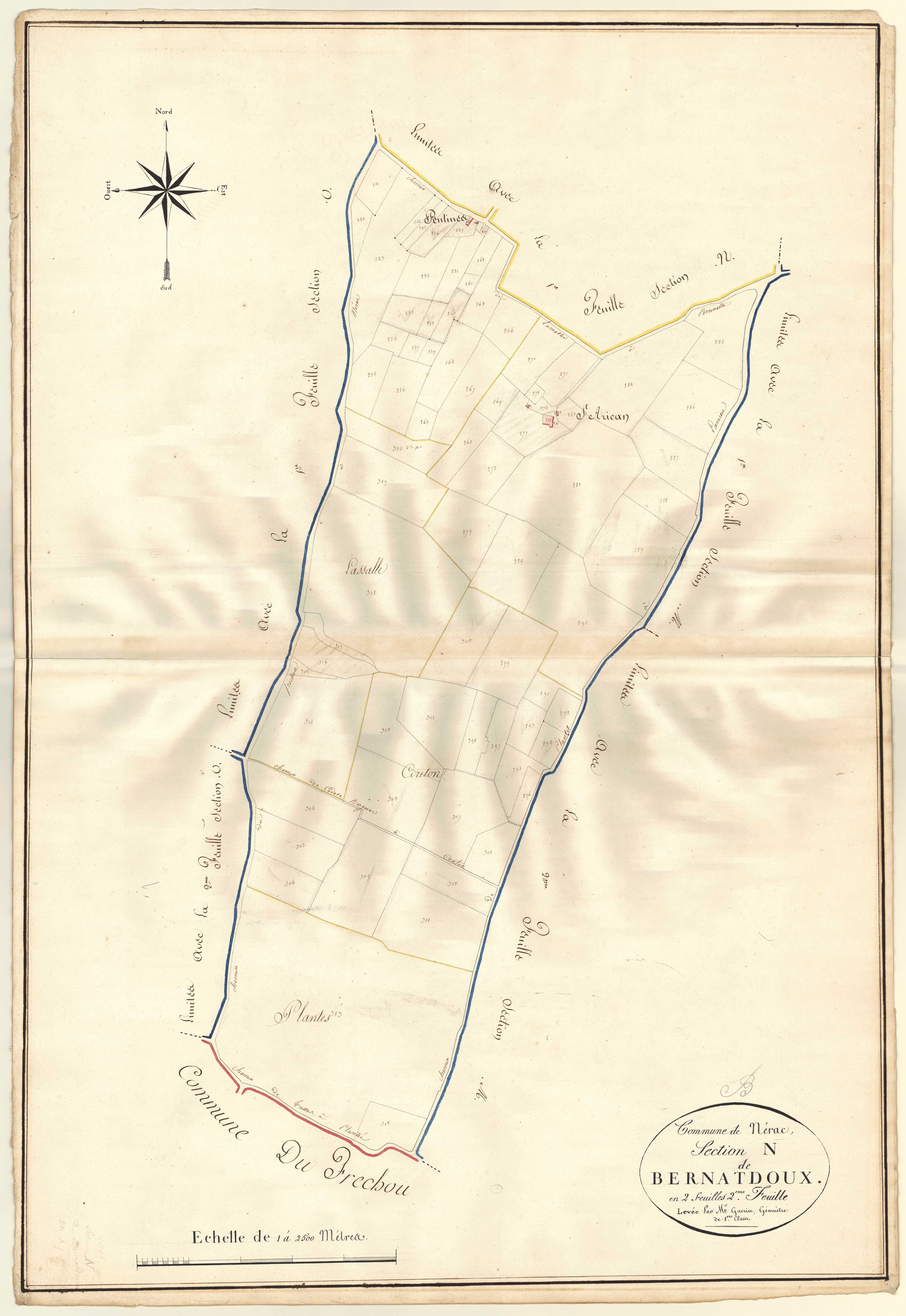 Plan napoléonien, atlas-N2 Bernatdoux, Nérac