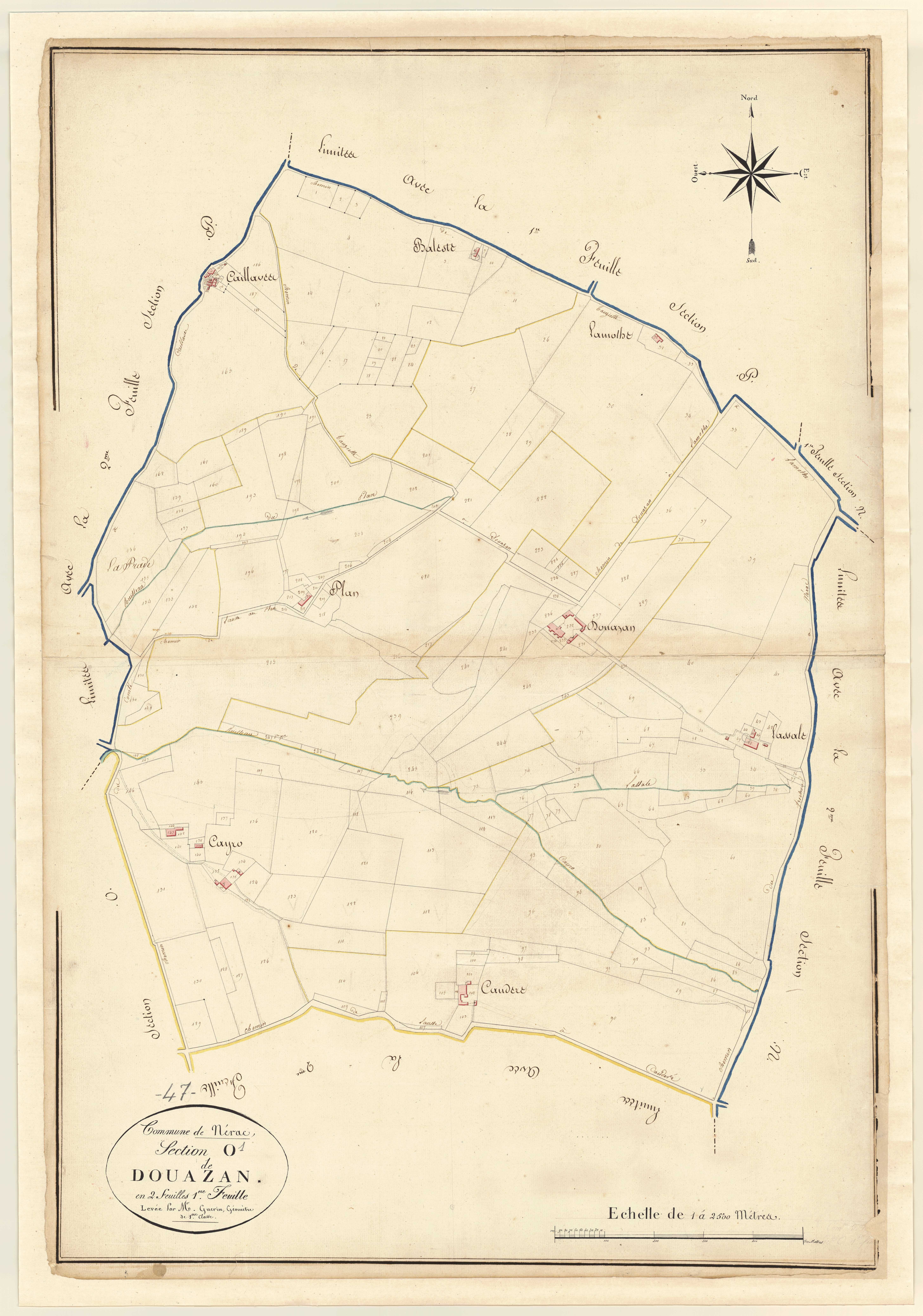 Plan napoléonien, atlas-O1 Douazan, Nérac