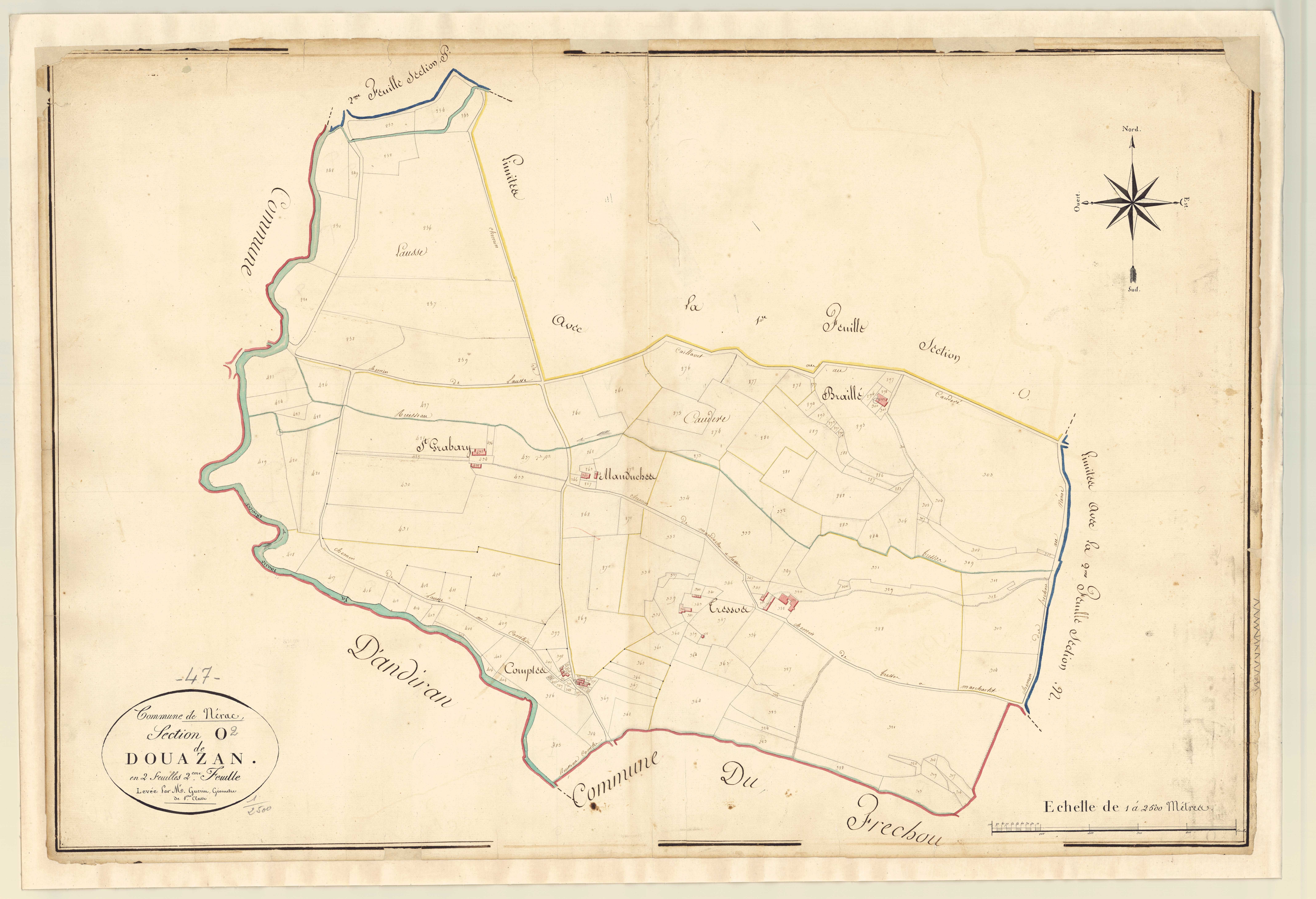 Plan napoléonien, atlas-O2 Douazan, Nérac