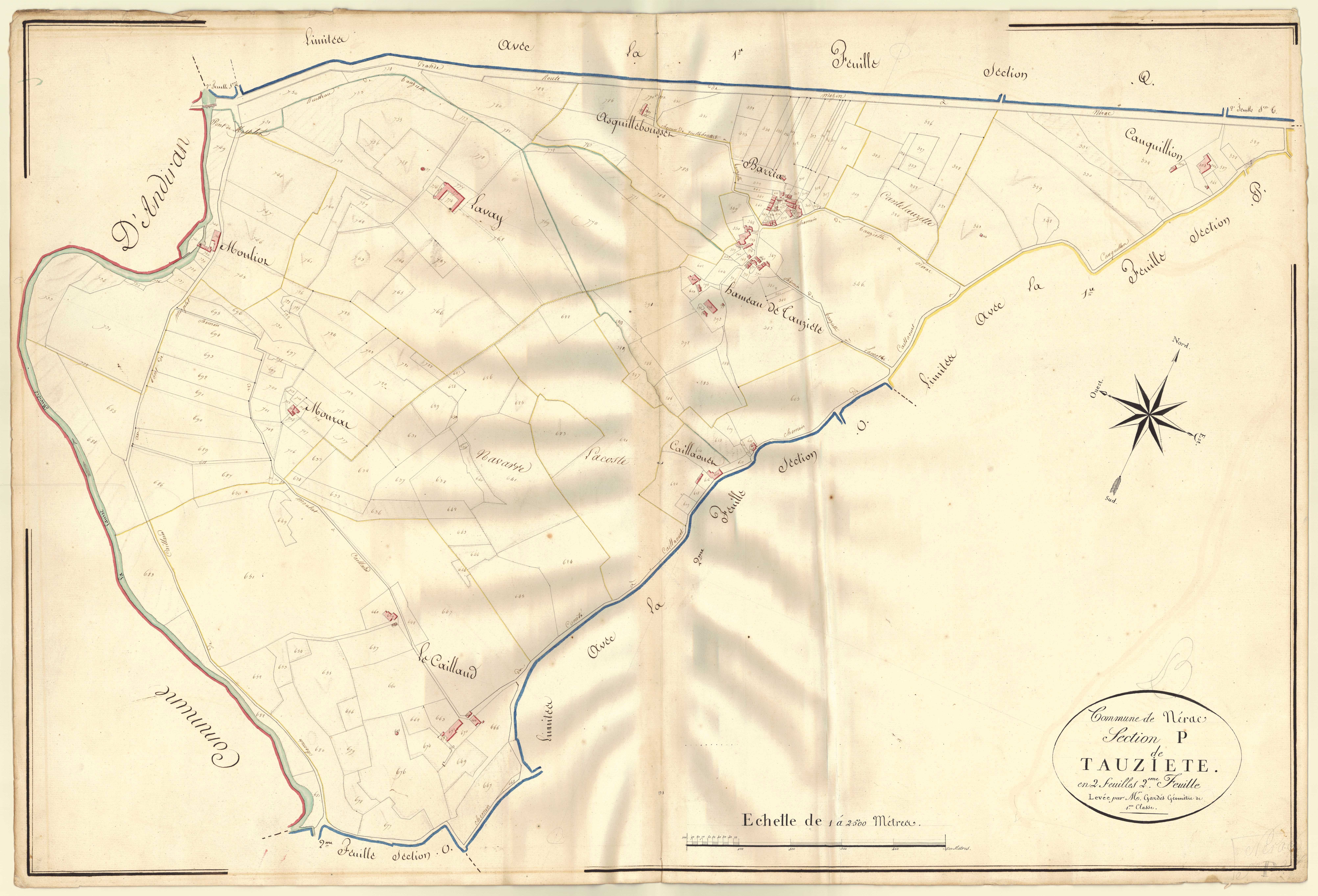 Plan napoléonien, atlas-P2 Tauziete, Nérac