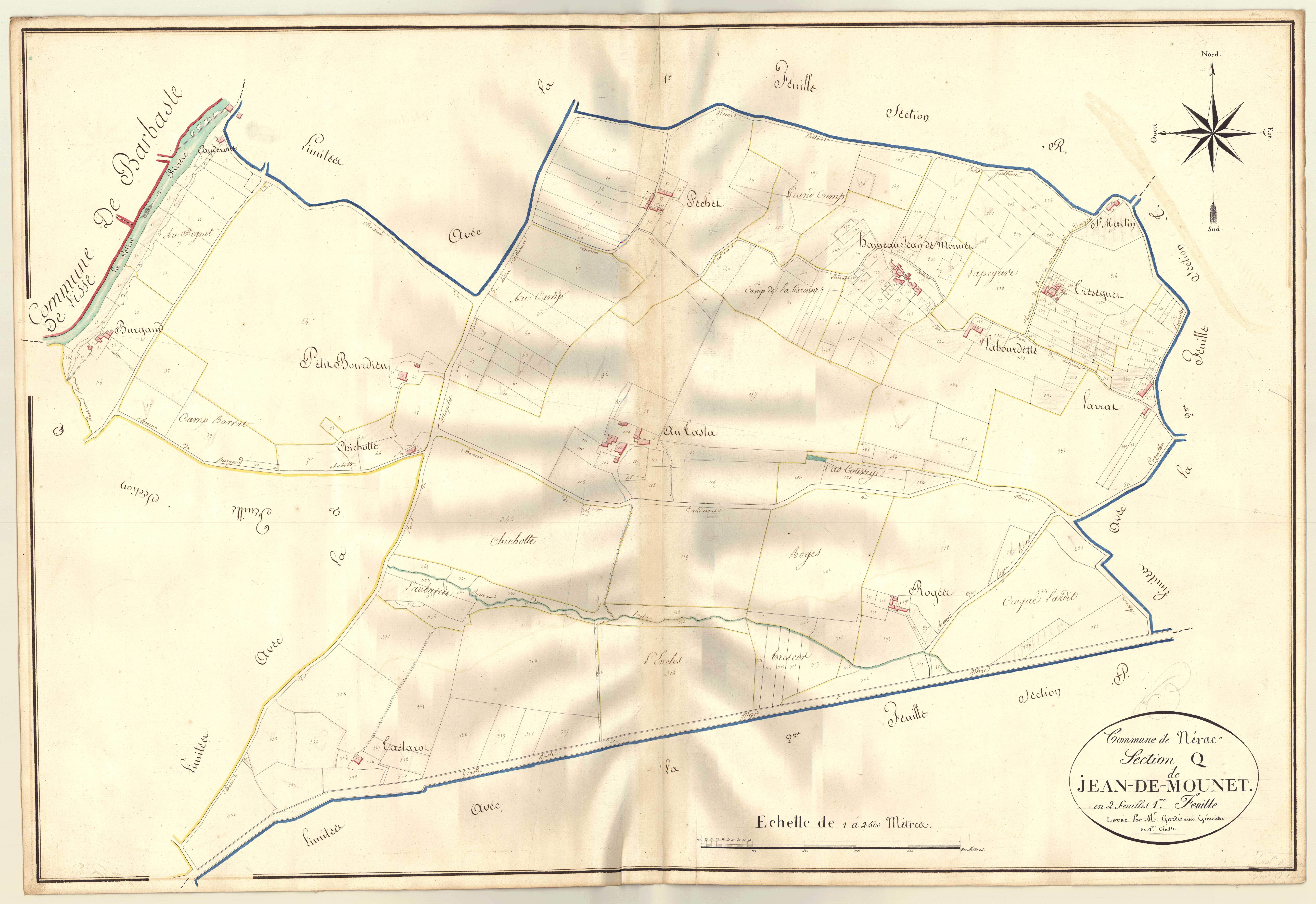 Plan napoléonien, atlas-Q1 Jean-de-Mounet, Nérac