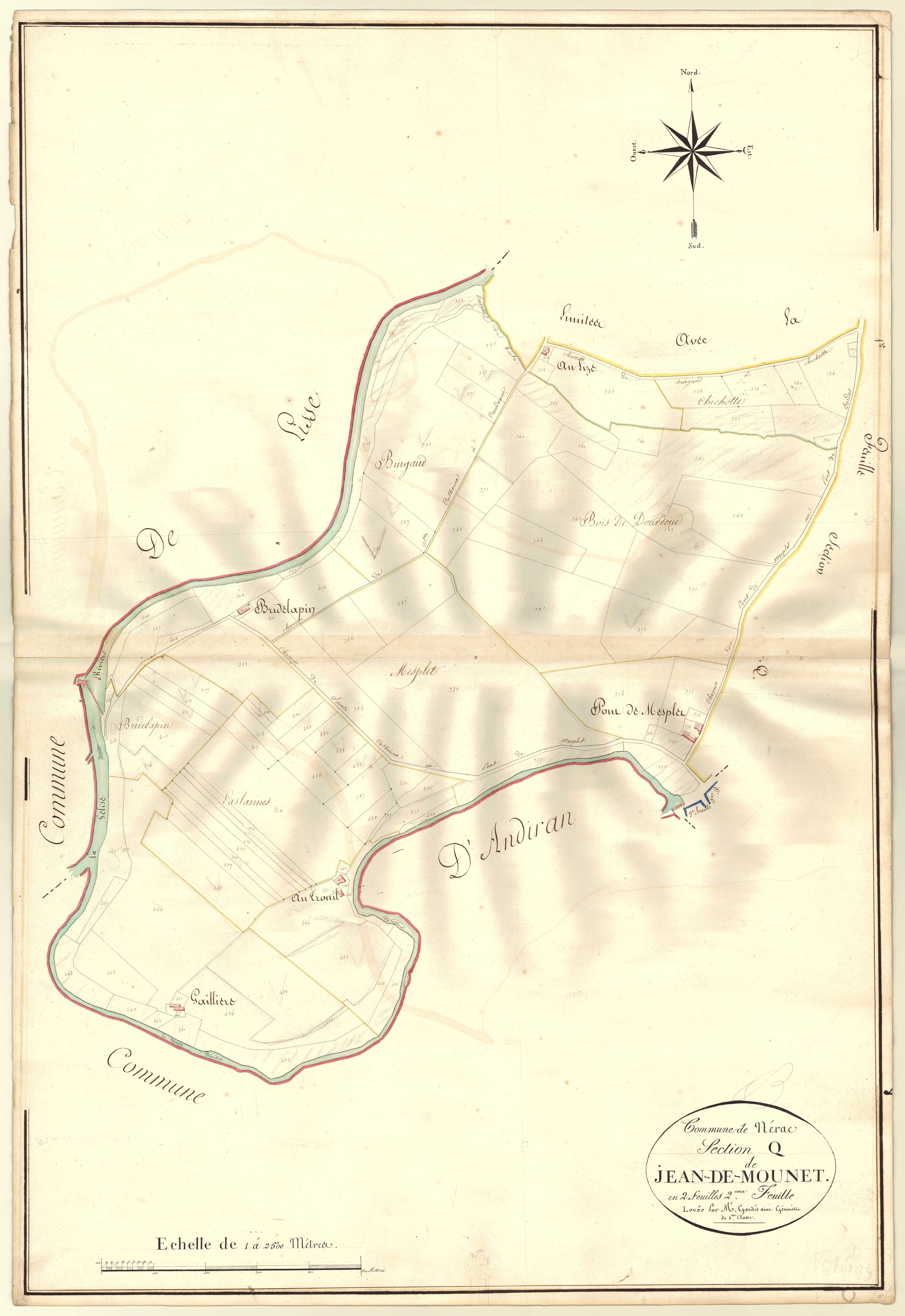Plan napoléonien, atlas-Q2 Jean-de-Mounet, Nérac