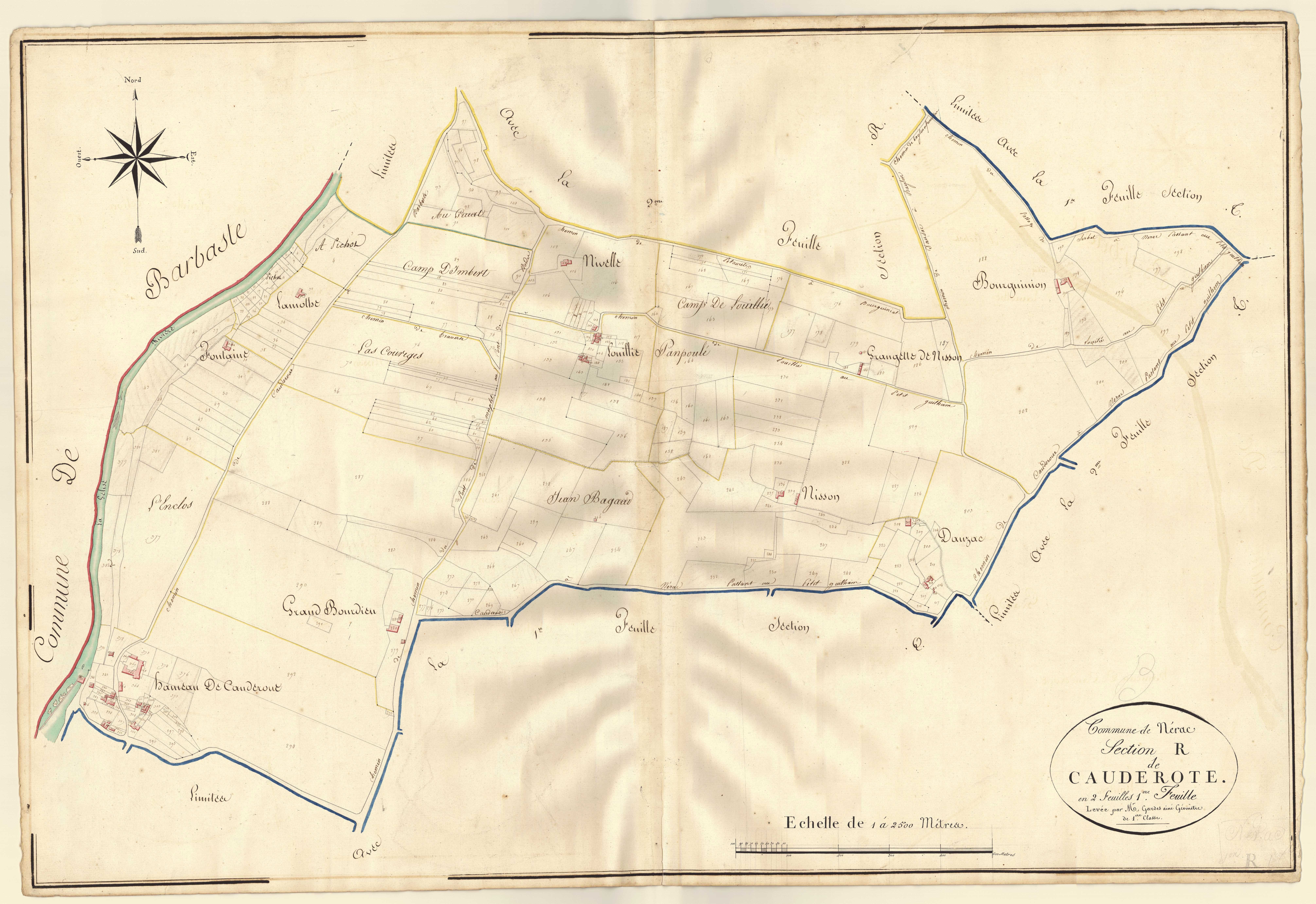 Plan napoléonien, atlas-R1 Cauderote, Nérac
