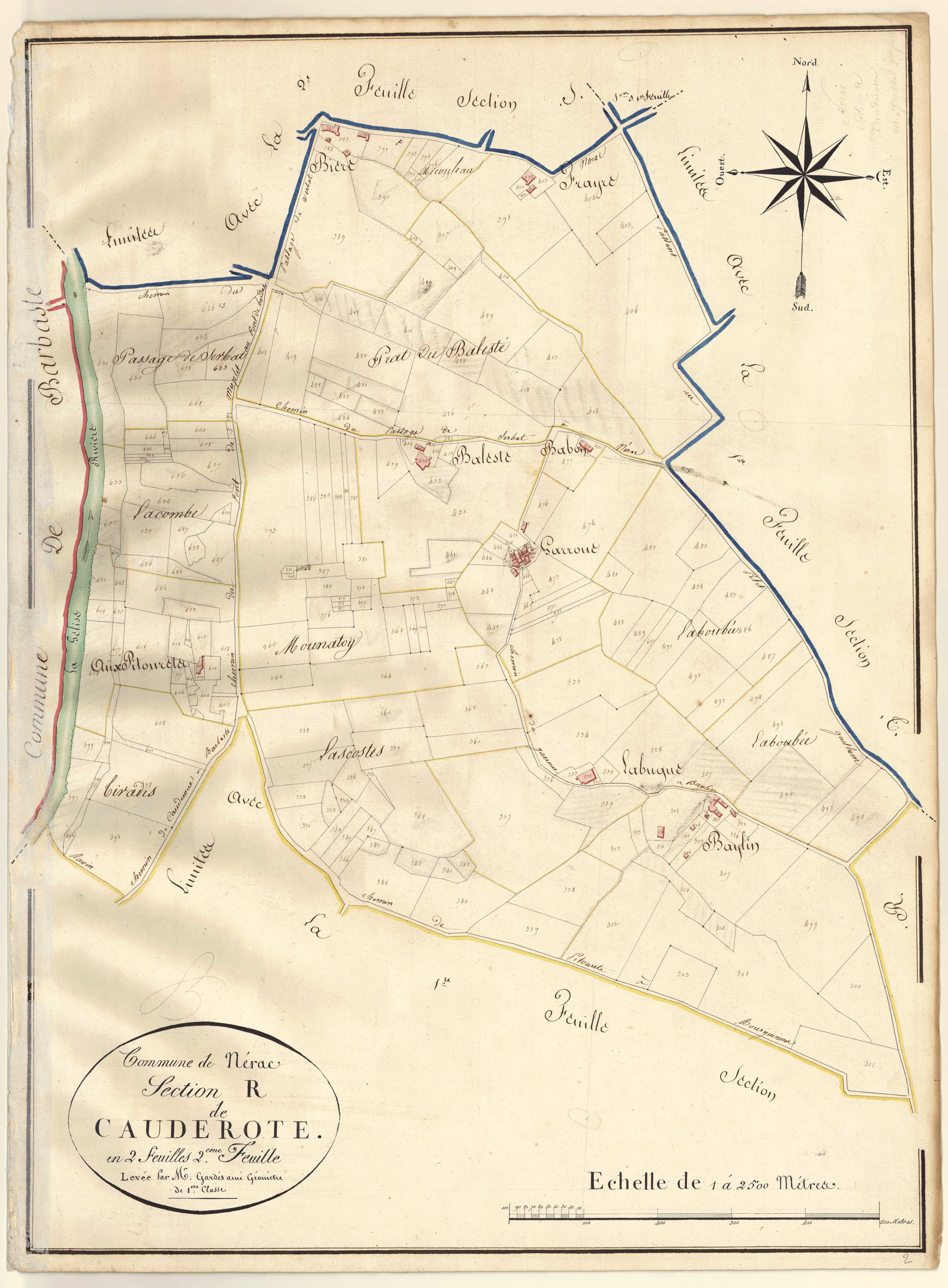 Plan napoléonien, atlas-R2 Cauderote, Nérac