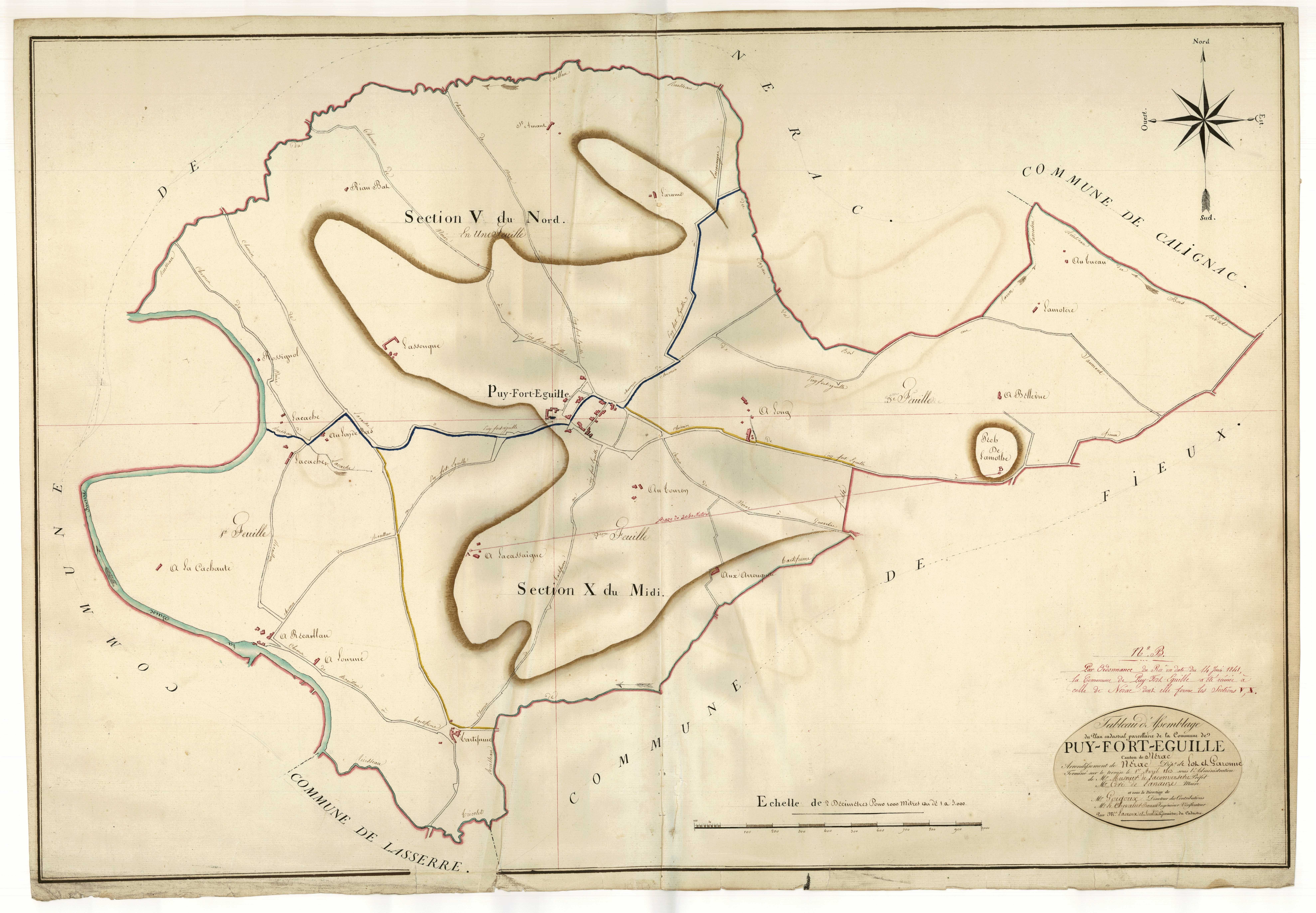 Plan napoléonien, atlas-TA, Puy-Fort-Eguille (voir Nérac)