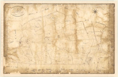 Plan napoléonien, feuille préparatoire-T2 Larrat, Nérac