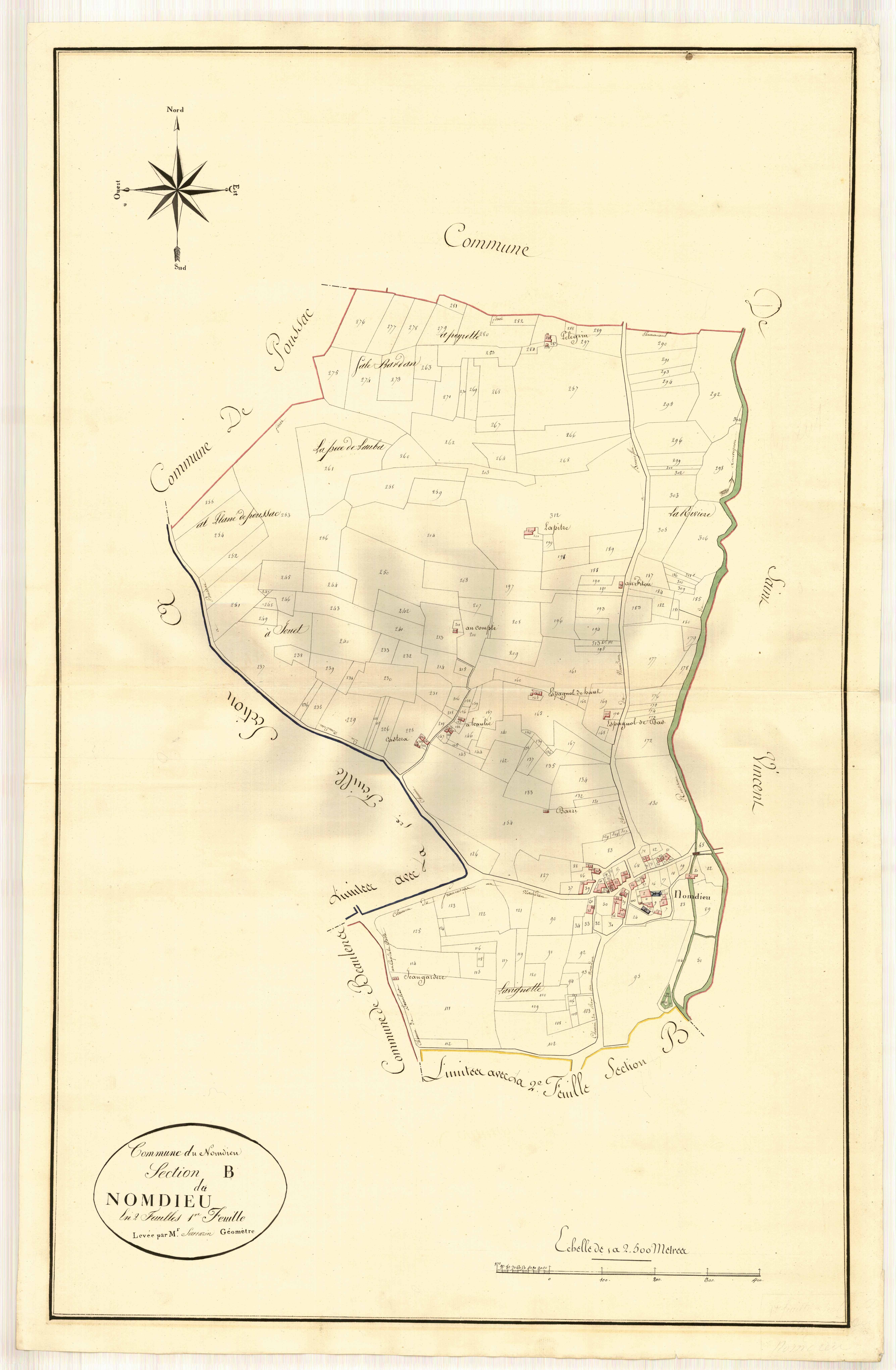 Plan primitif, atlas-B1 Nomdieu, Nomdieu